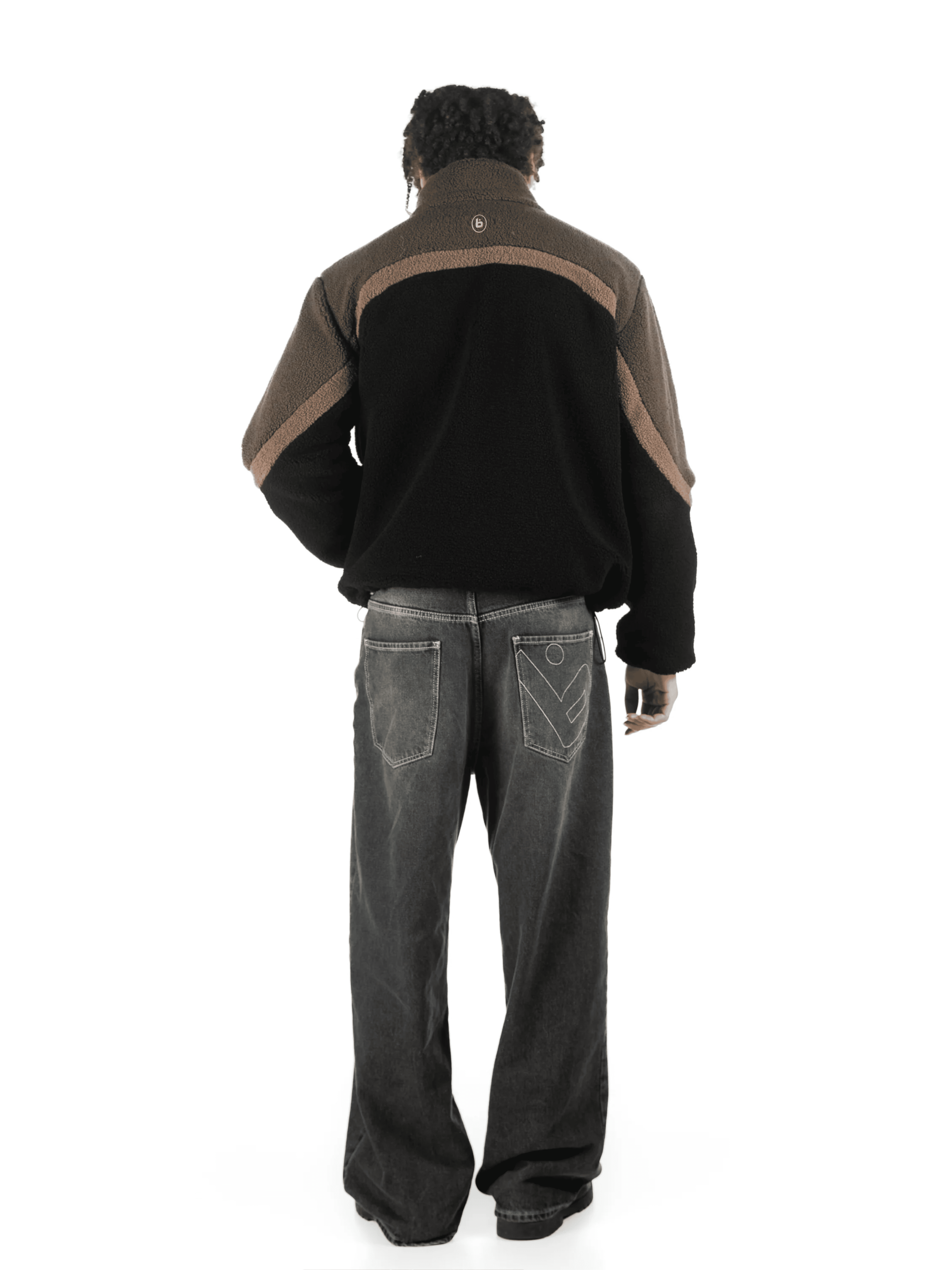 Reversible Fleece-Black/Brown