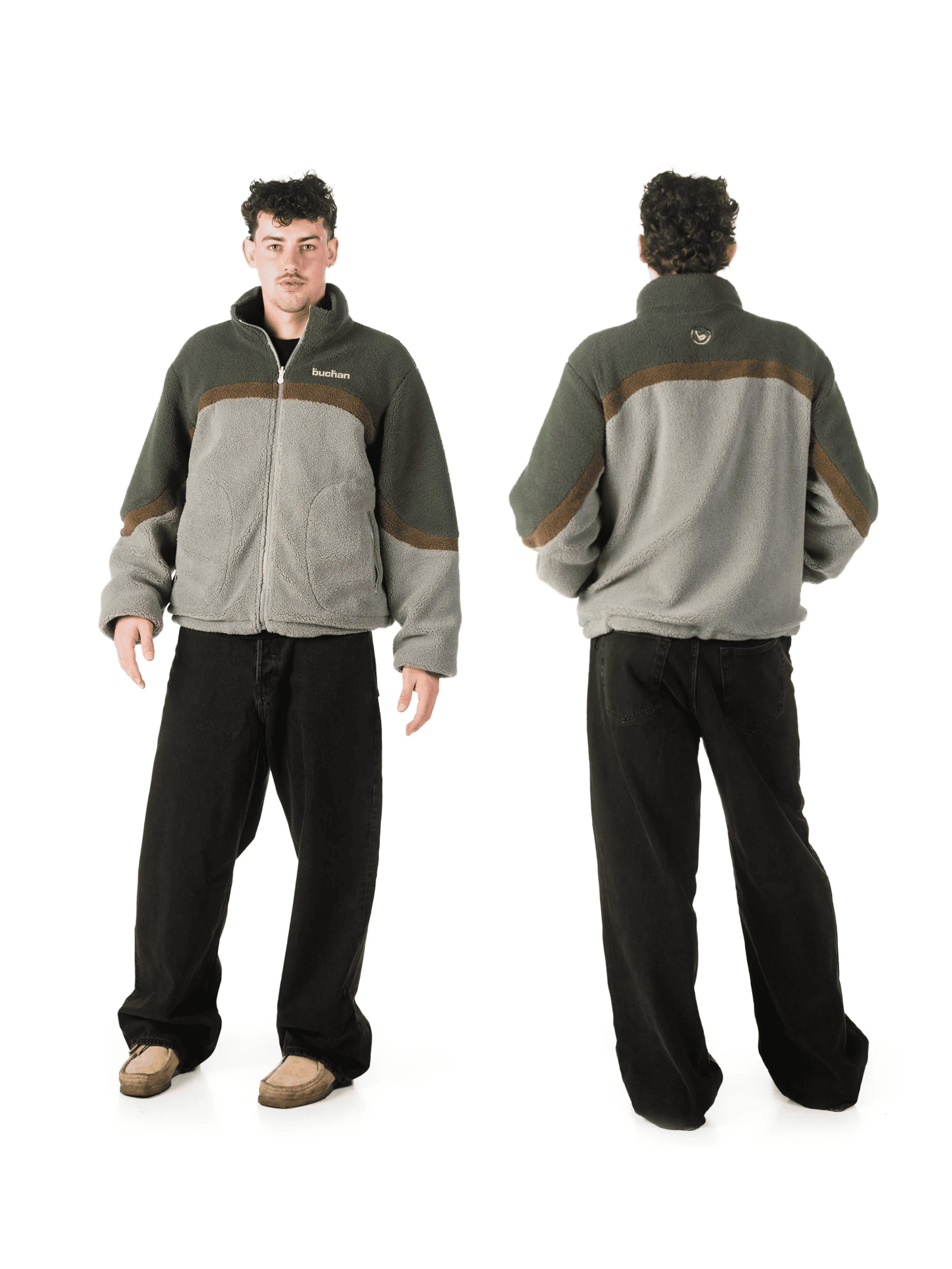 Reversible Fleece-Khaki