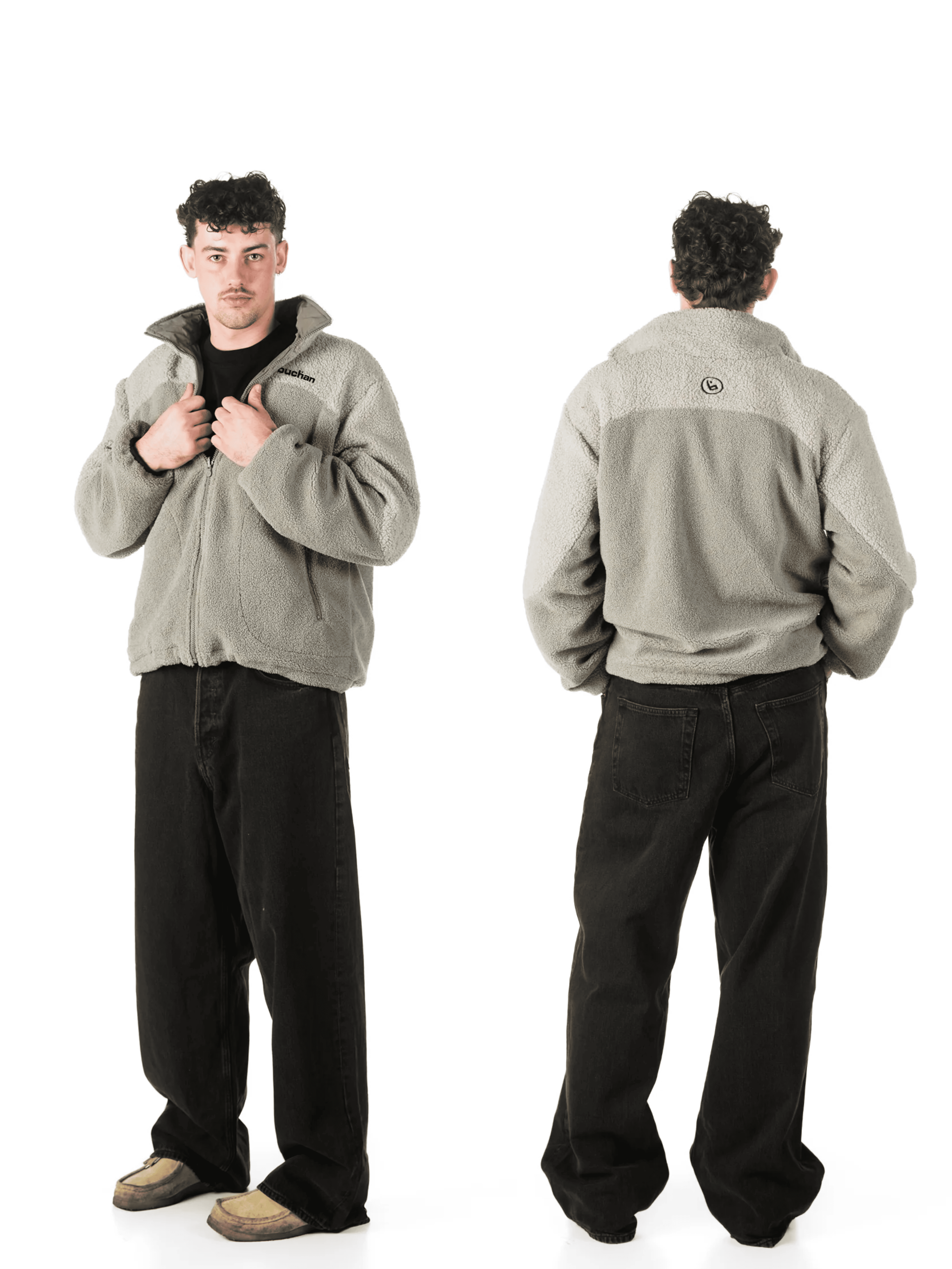 Reversible Fleece-Grey