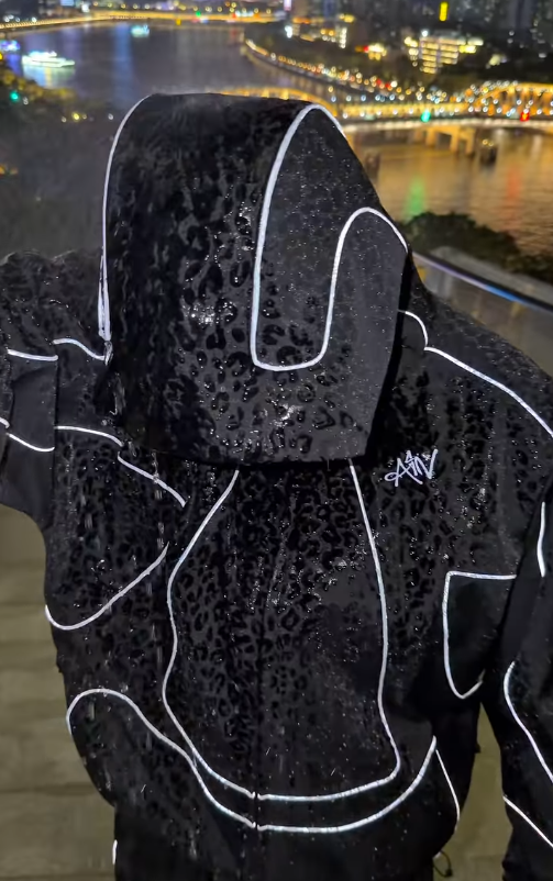 Water-Activated Leopard Waterproof Tracksuit