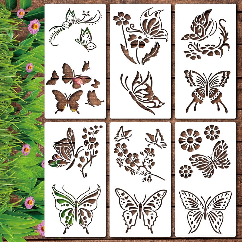 Garden Fence Large Flower Stencils-DIY decoration