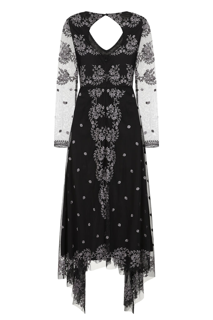 Embroidered Hanky Hem Dress