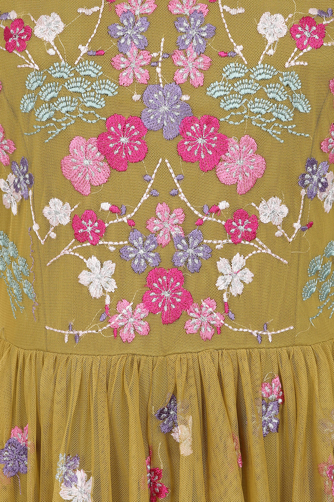 Floral Embroidered Maxi Dress