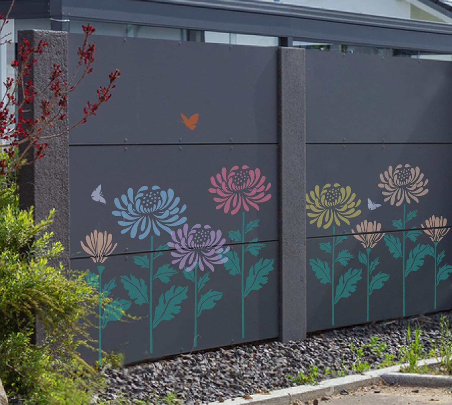 Garden Fence Large Flower Stencils-DIY decoration
