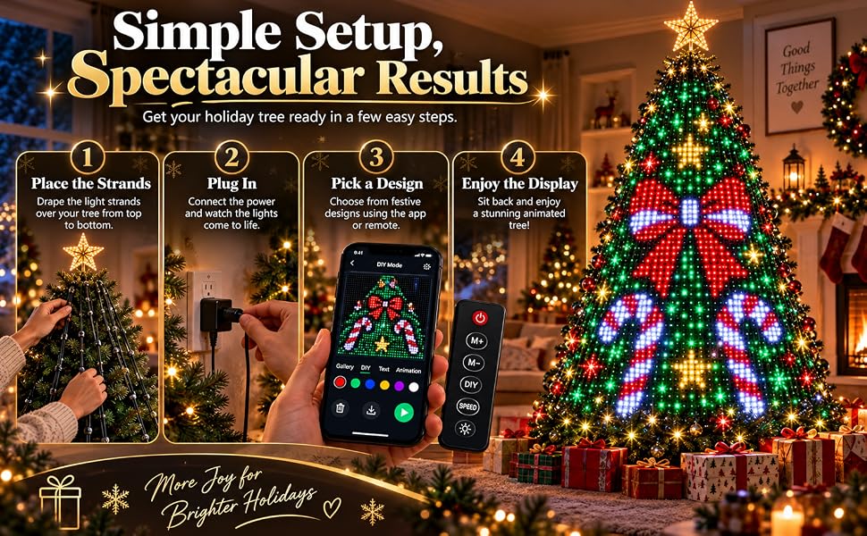 Music sync mood christmas tree lights