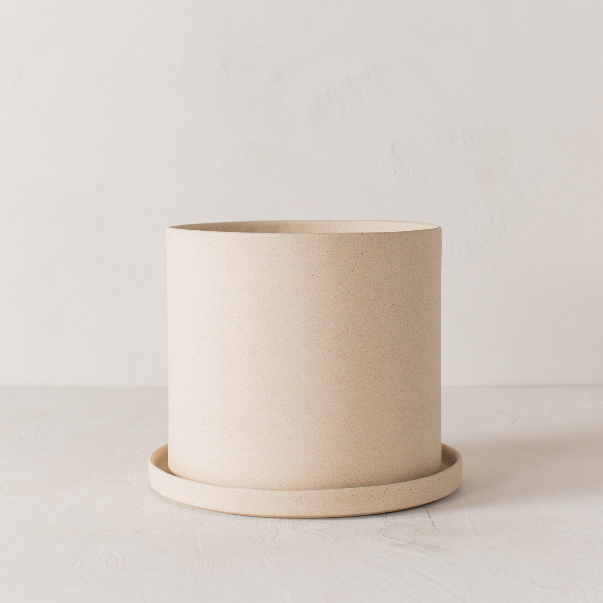 8" Minimal Planter | Raw Stoneware image 2