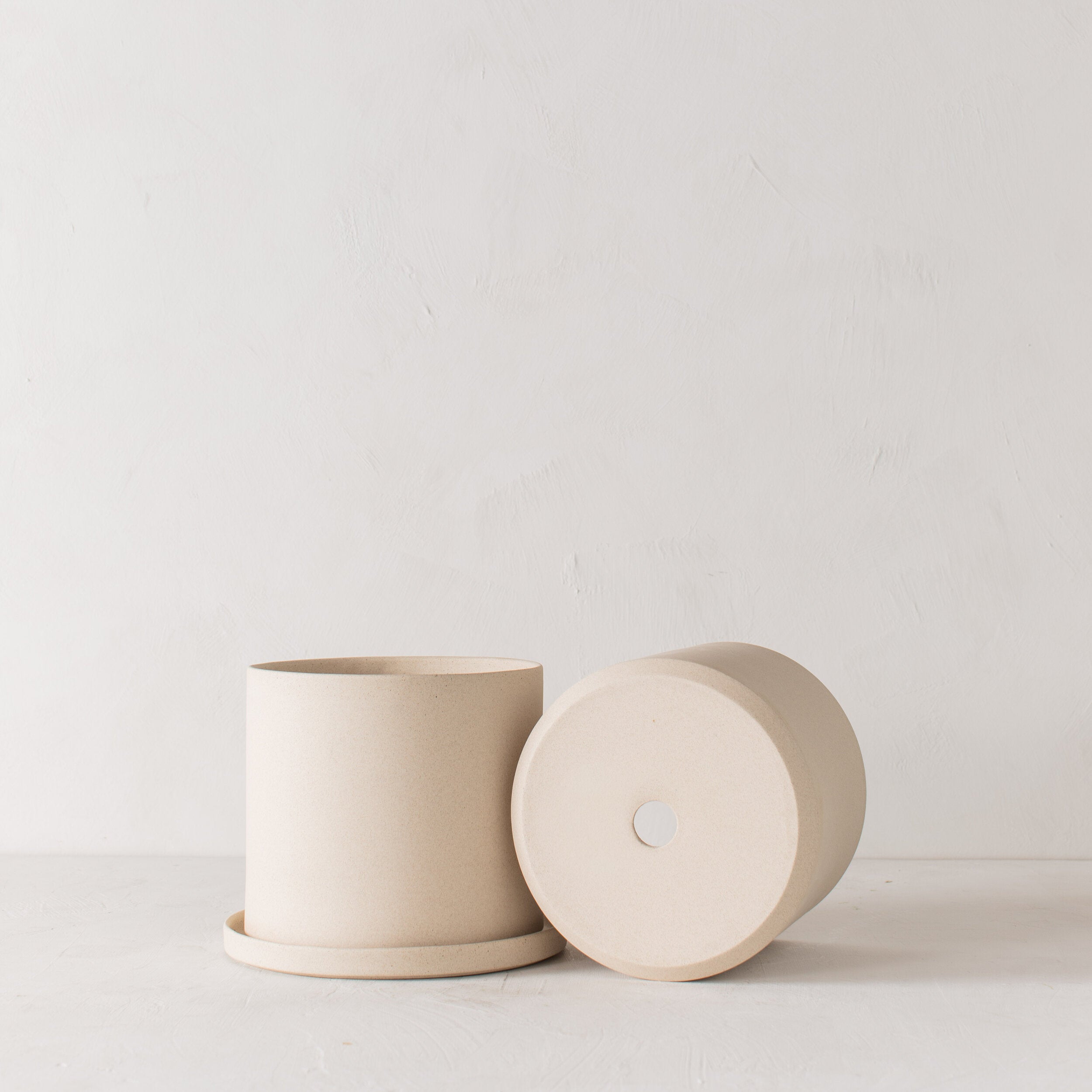 8" Minimal Planter | Raw Stoneware image 3