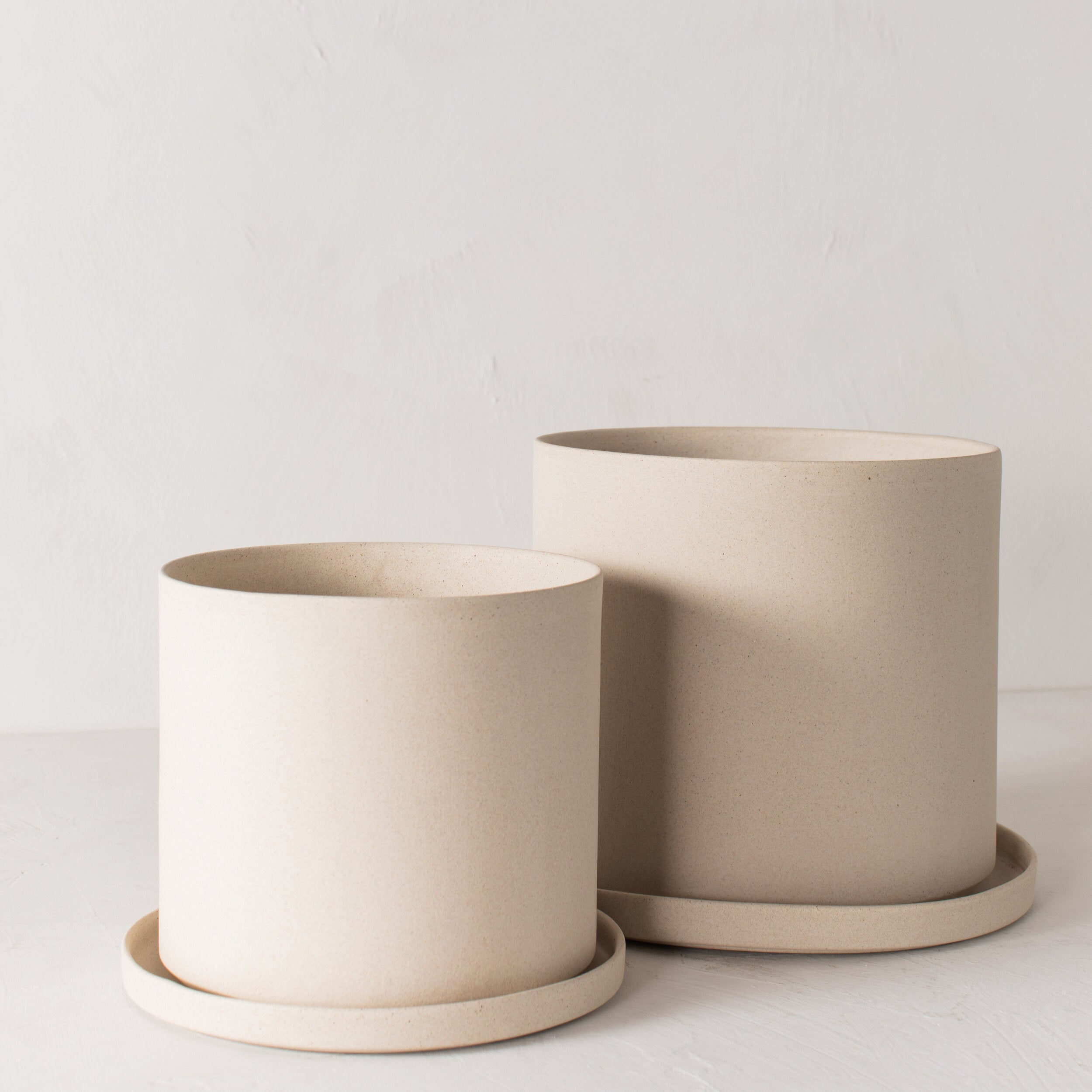 8" Minimal Planter | Raw Stoneware image 4
