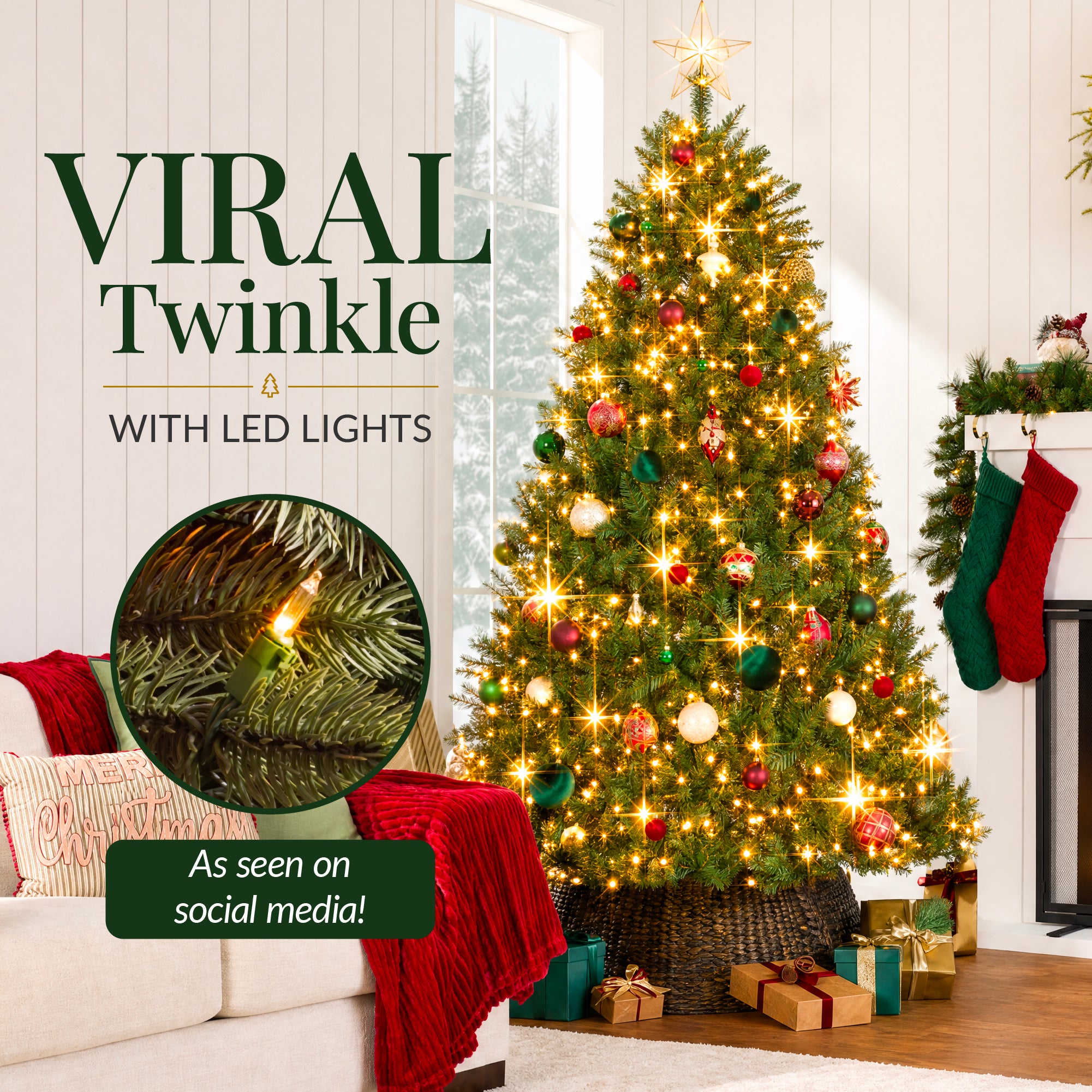 Three lighting functions: Twinkle, Slow fade, and Steady On