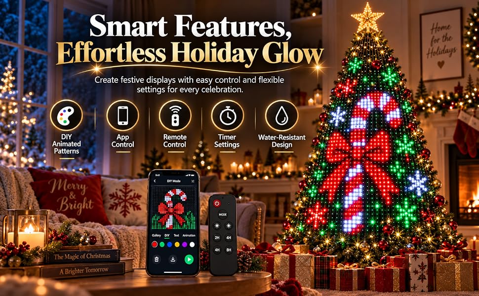 Smart christmas tree lights dynamic display