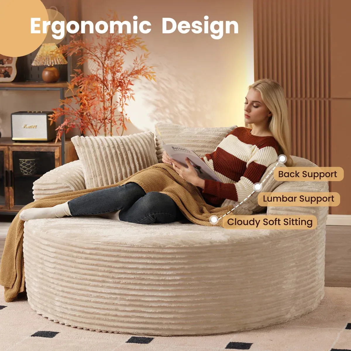 Round Foam Chair "Nine"