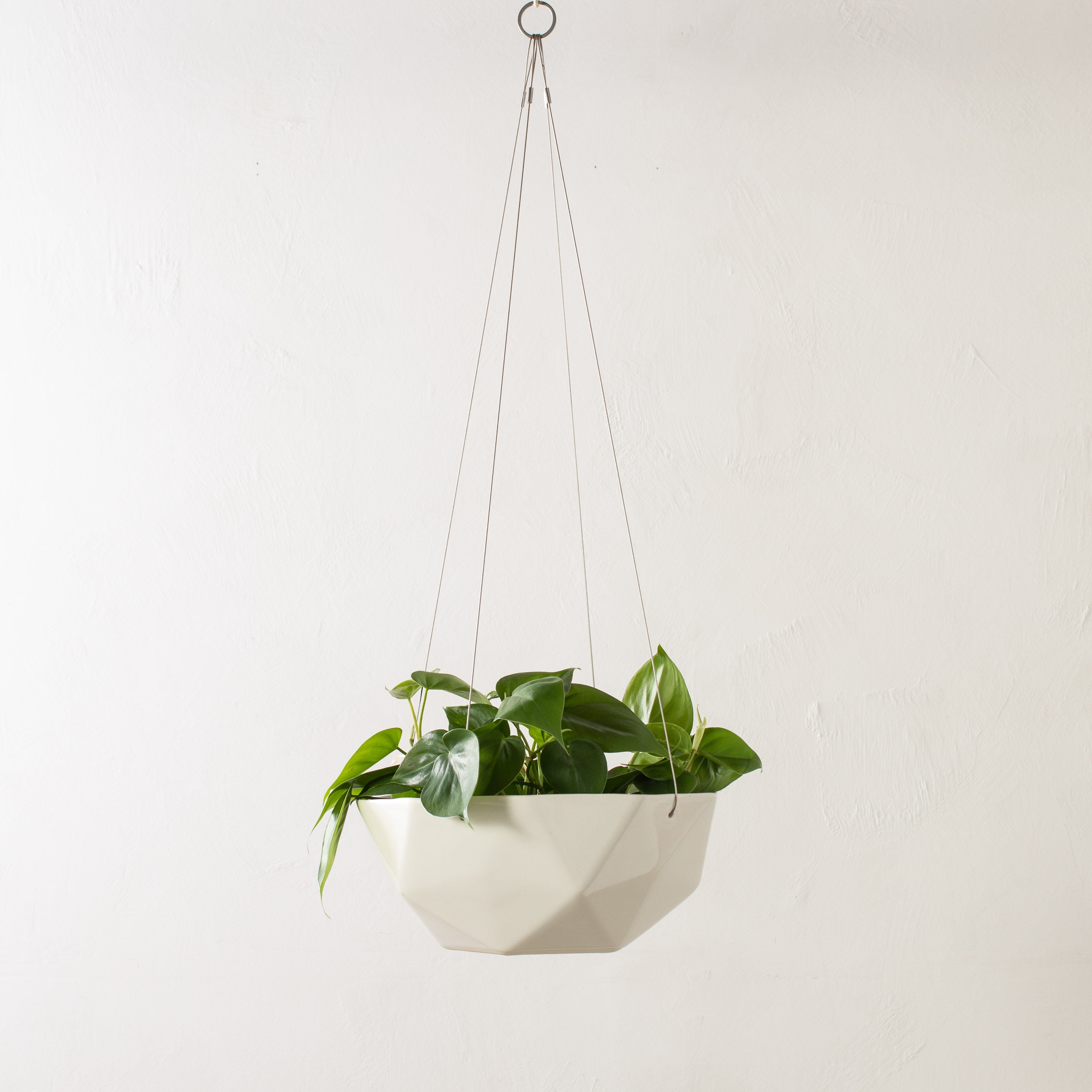 Geometric Hanging Planter | Porcelain image 1