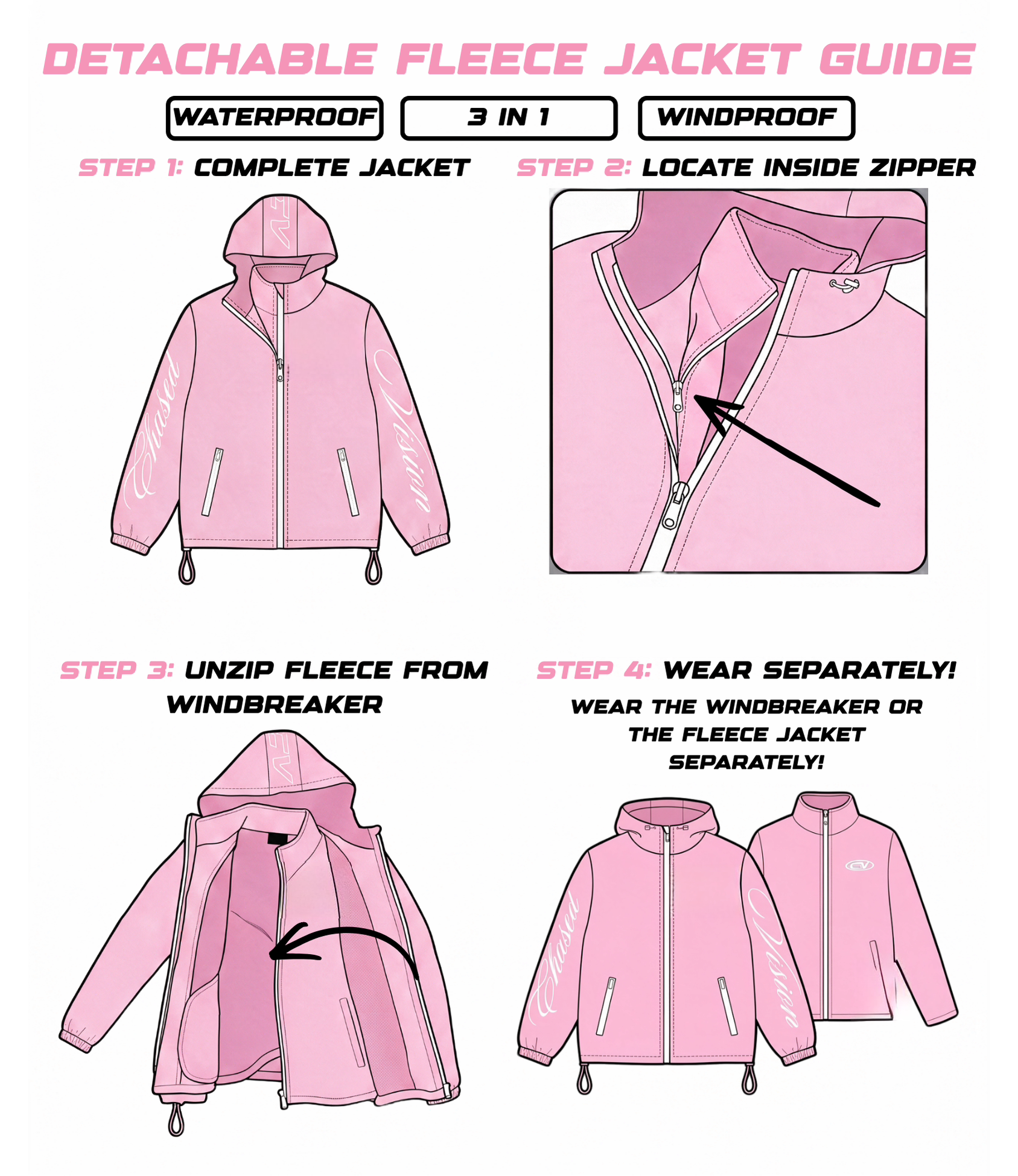 GREY 3IN1 WINDBREAKER