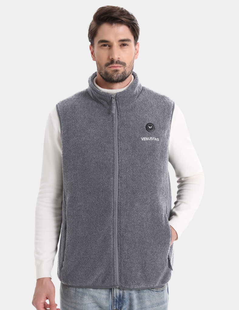 Men’s Heated Fleece Vest (Up to 20 heating hours), M2117 Max