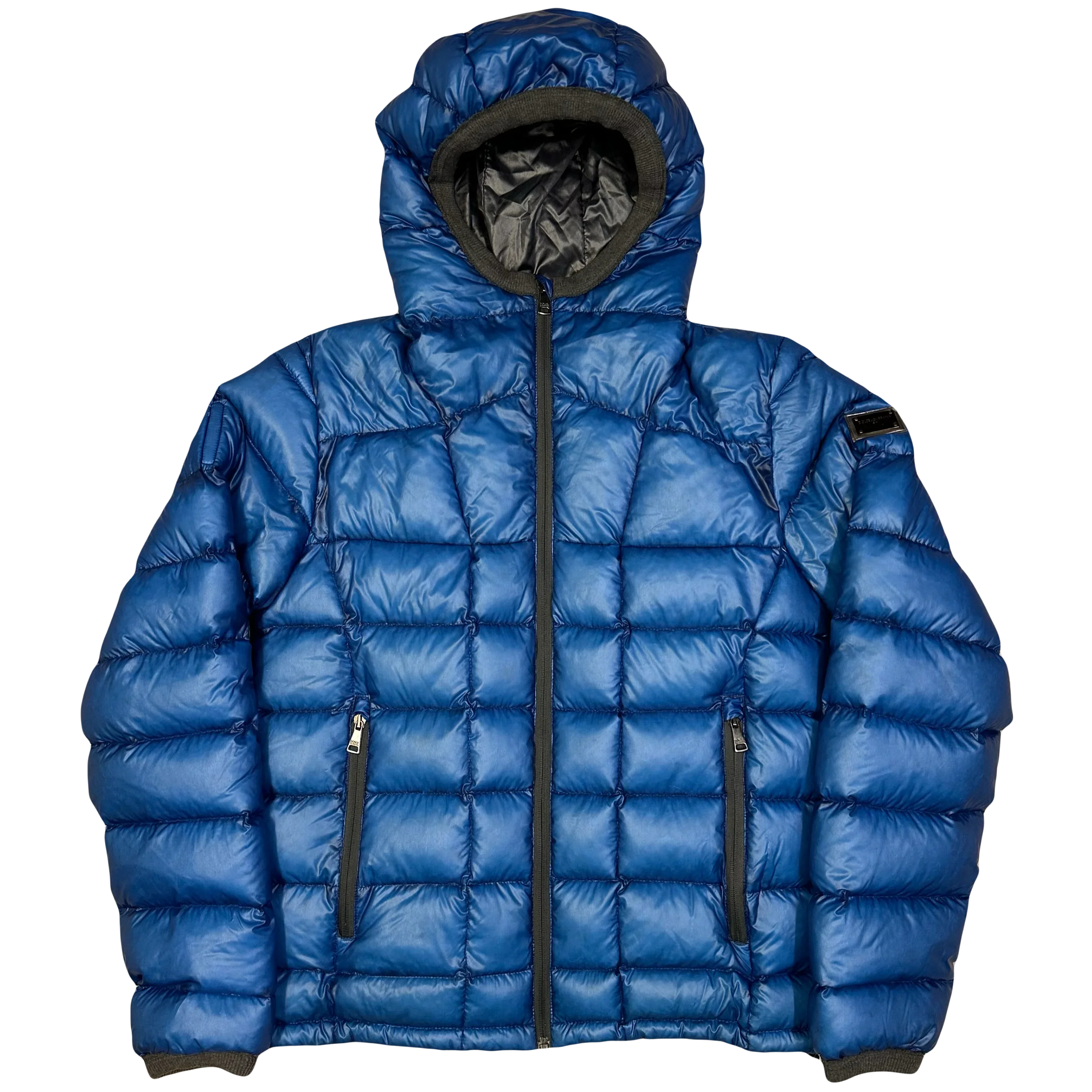 Square Stitch Puffer Jacket In Blue - product image