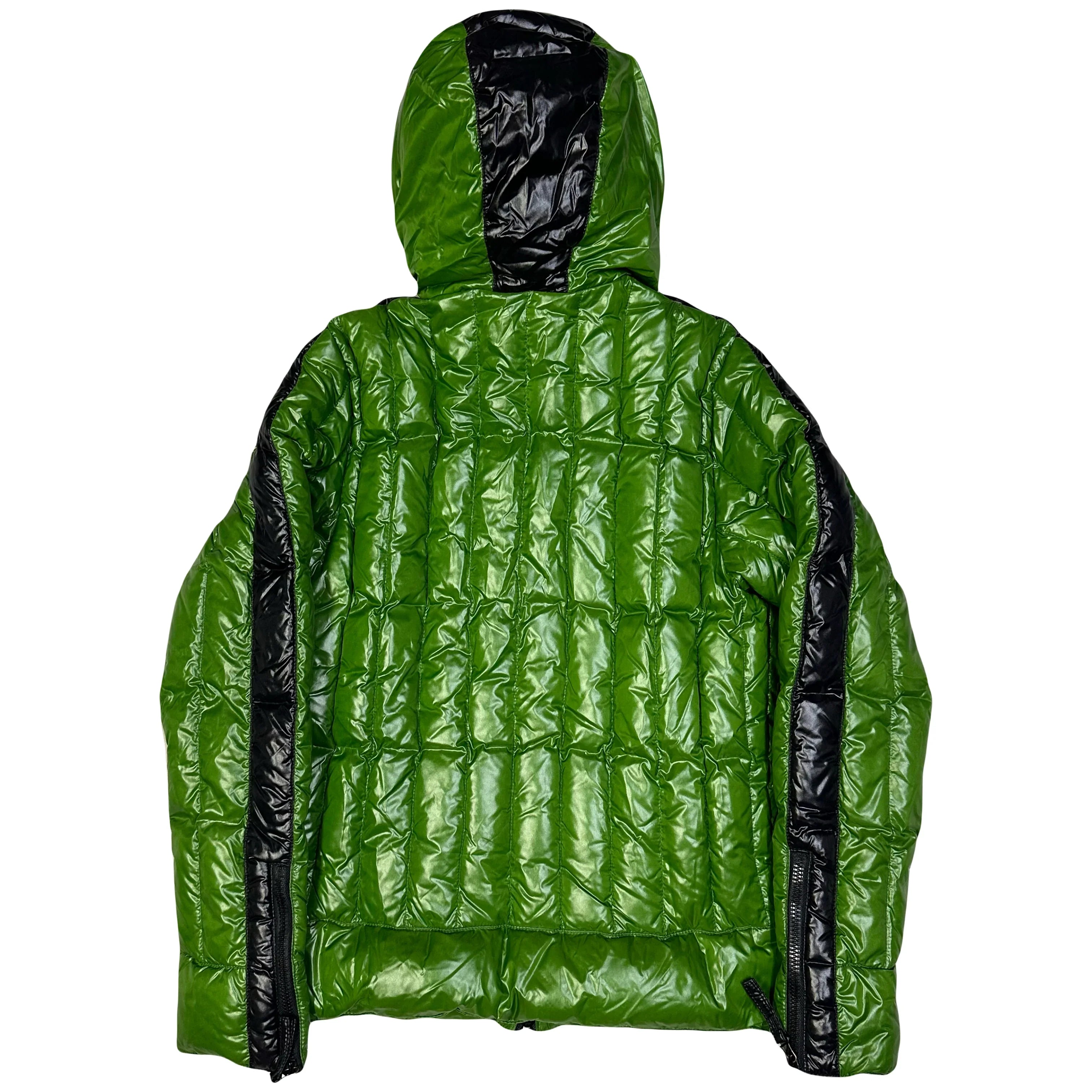 Puffer Jacket In Green & Black - product image