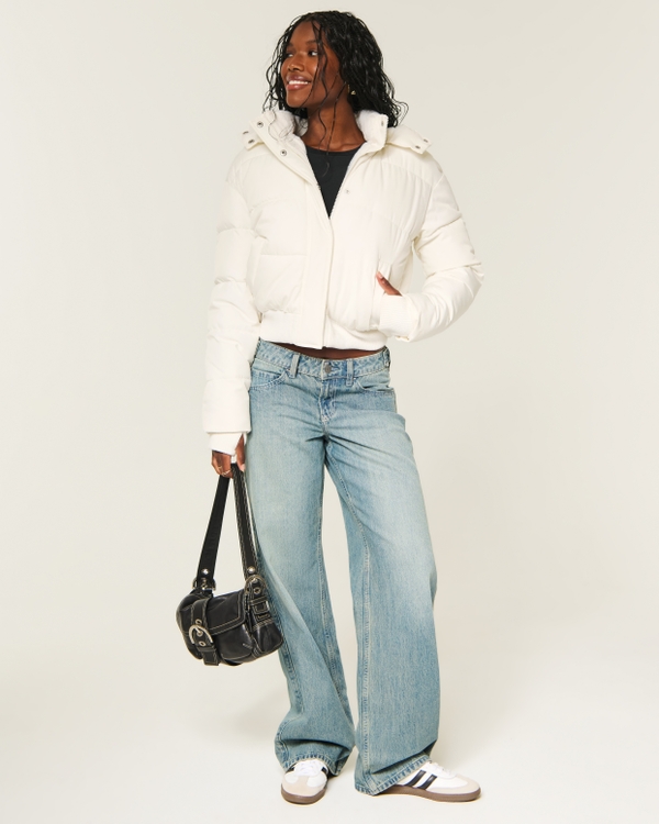 Feel Good Puffer Jacket - White view 2