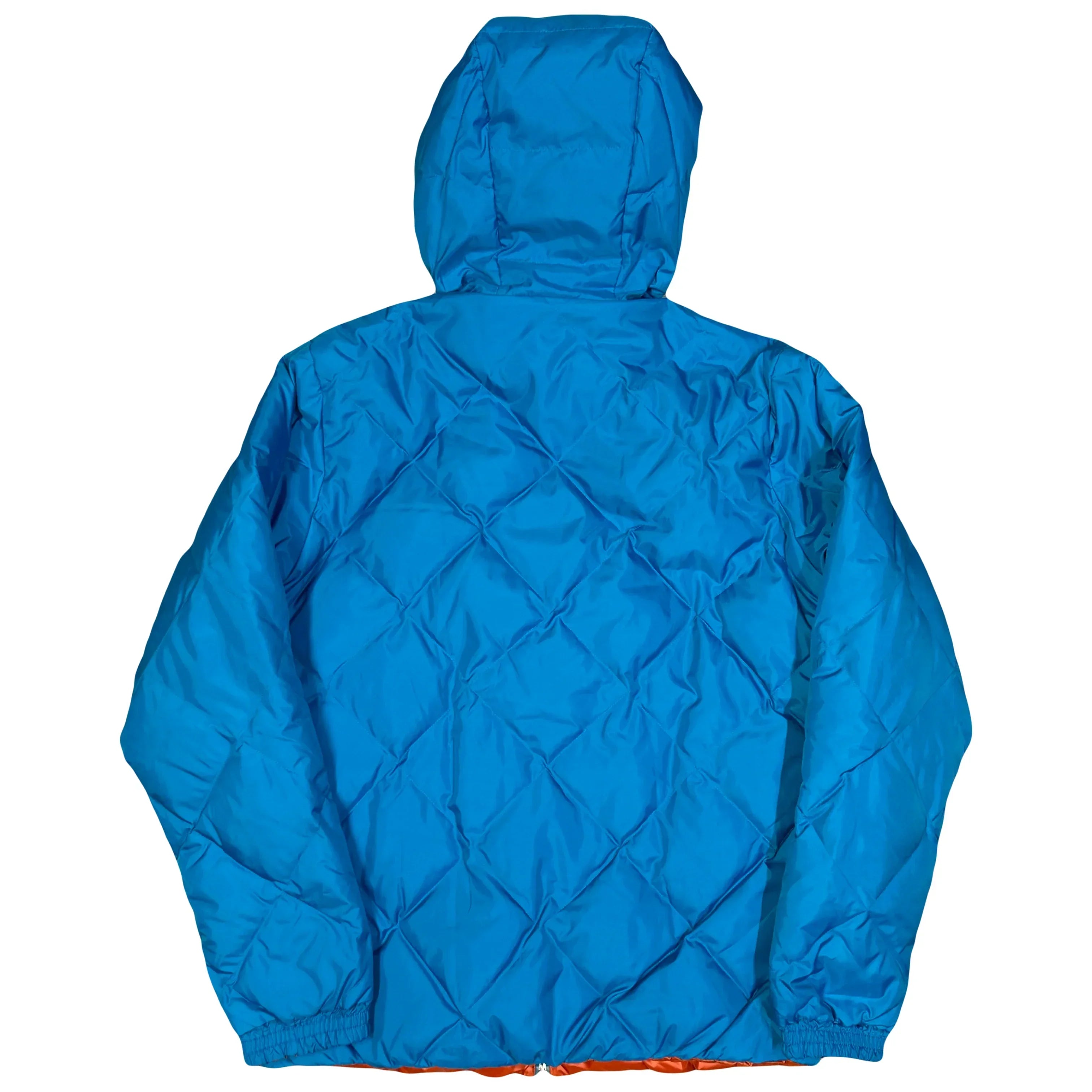 Diamond Stitch Reversible Puffer Jacket In Blue & Orange - product image