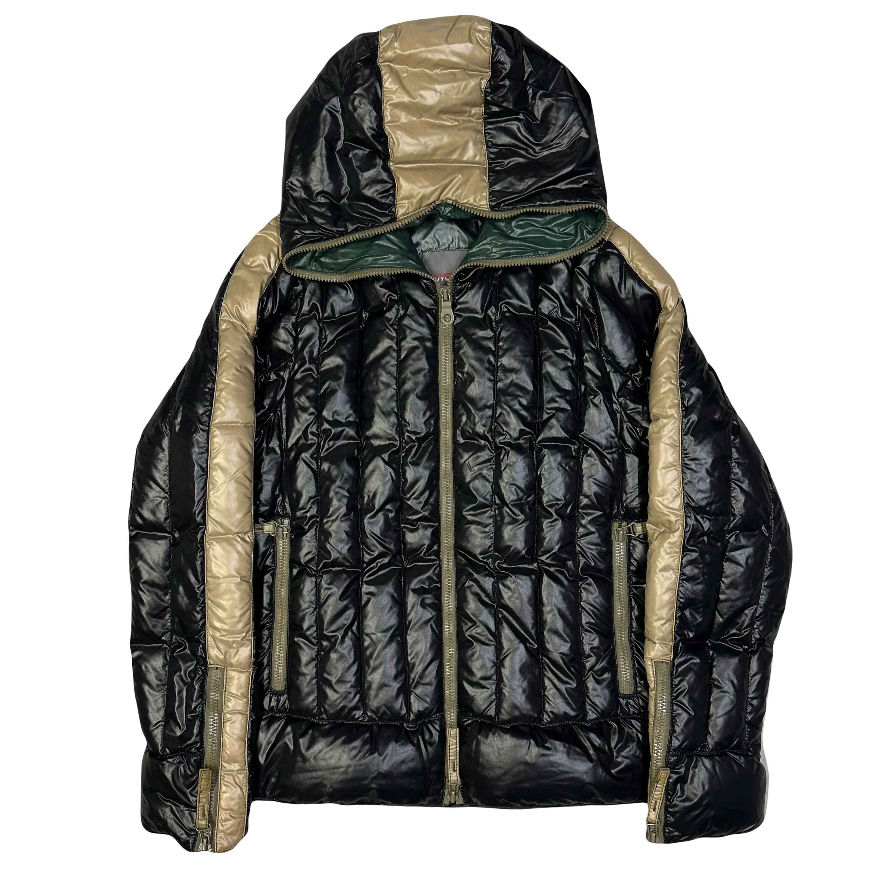 Puffer Jacket In Black & Beige - product image