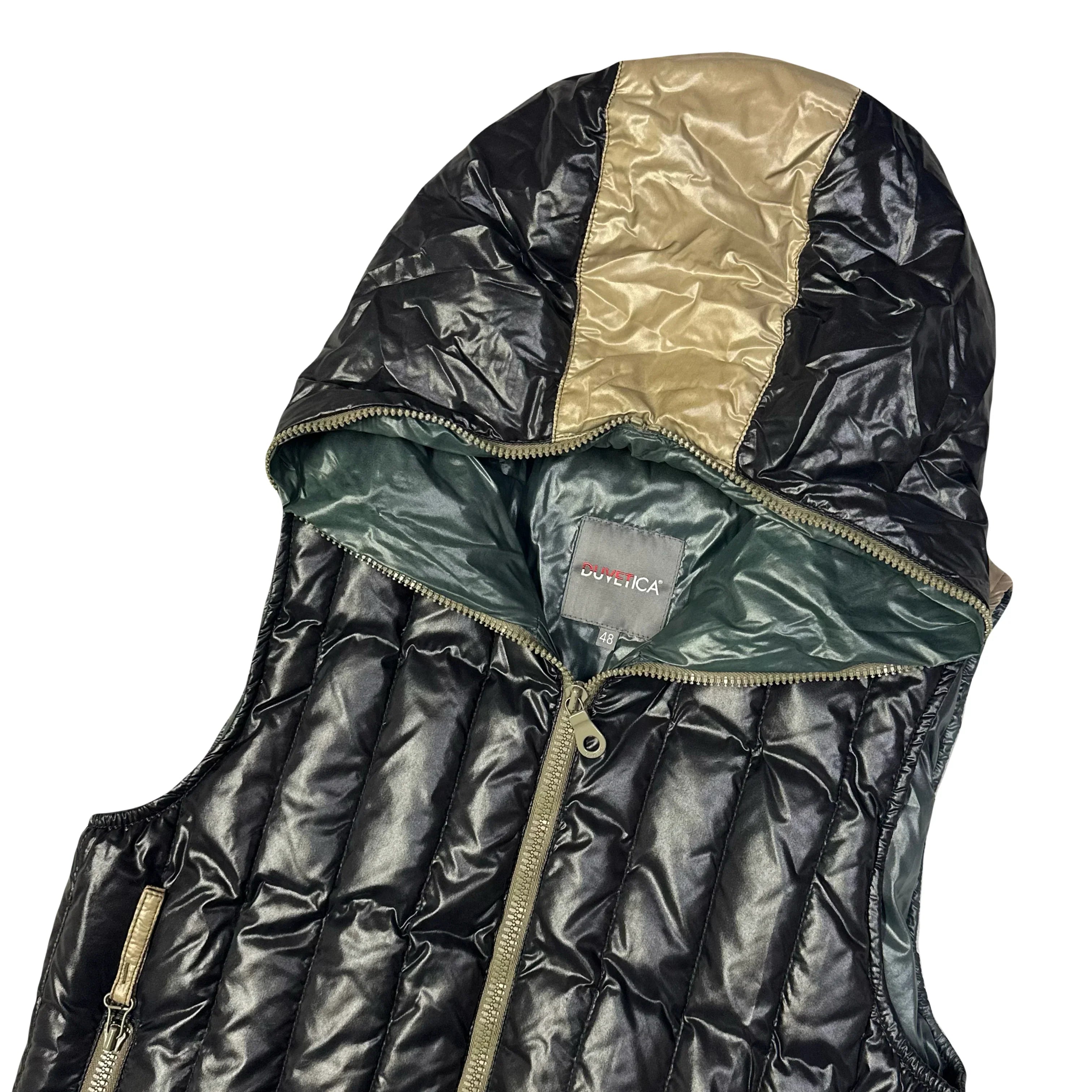Hooded Puffer Gilet In Black - product image