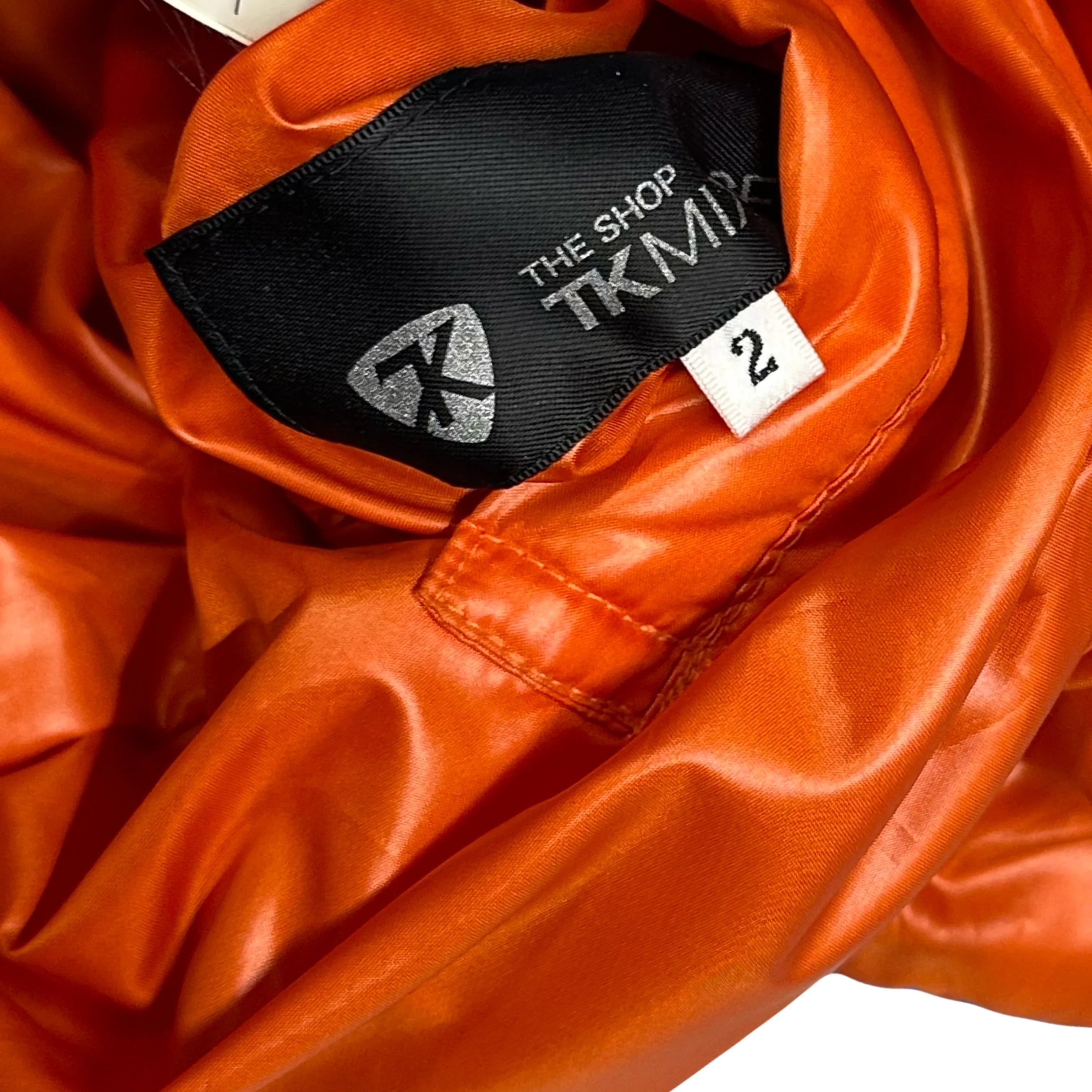 Diamond Stitch Reversible Puffer Jacket In Blue & Orange - product image