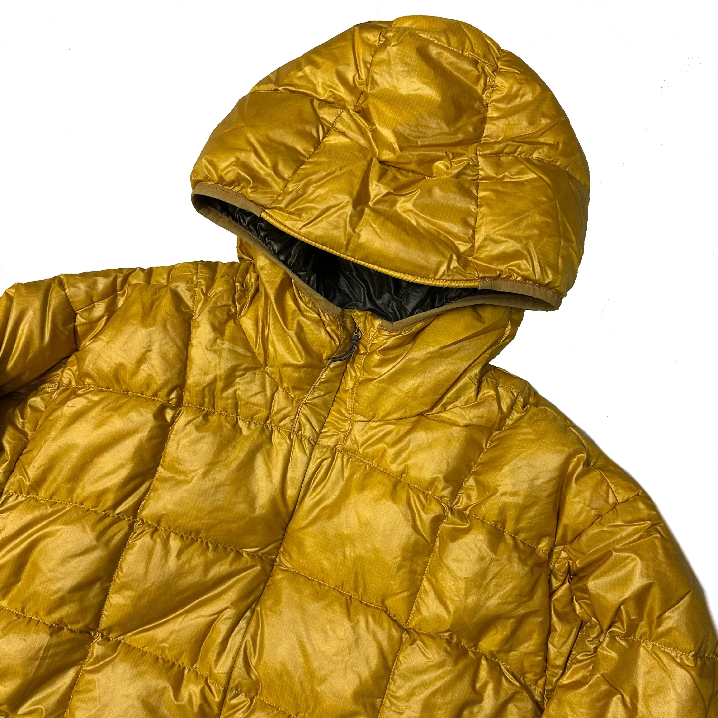 Square Stitch Puffer Jacket In Yellow - product image