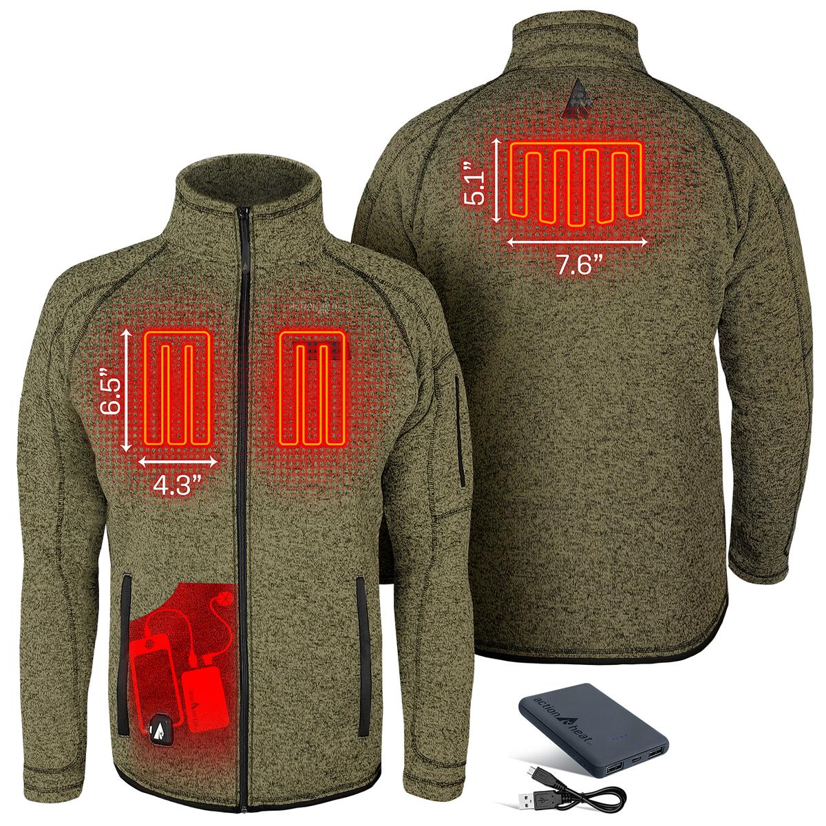 Heatrea 5V Men's Battery Heated Sweater Jacket