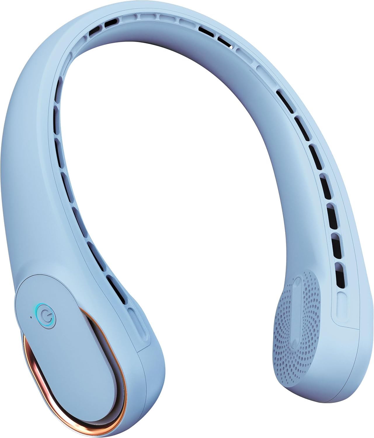Neck Fan, Portable Personal Fan Strong Wind, 4000mAh, Air Volume,360° Cooling, No Hair Twisting, Air Volume On 2 Sides, Non-Slip, Quick Charge, Long Use Time, Birthday Gift for Women, Dad, Men