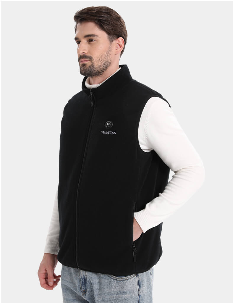 Men’s Heated Fleece Vest (Up to 20 heating hours), M2117 Max