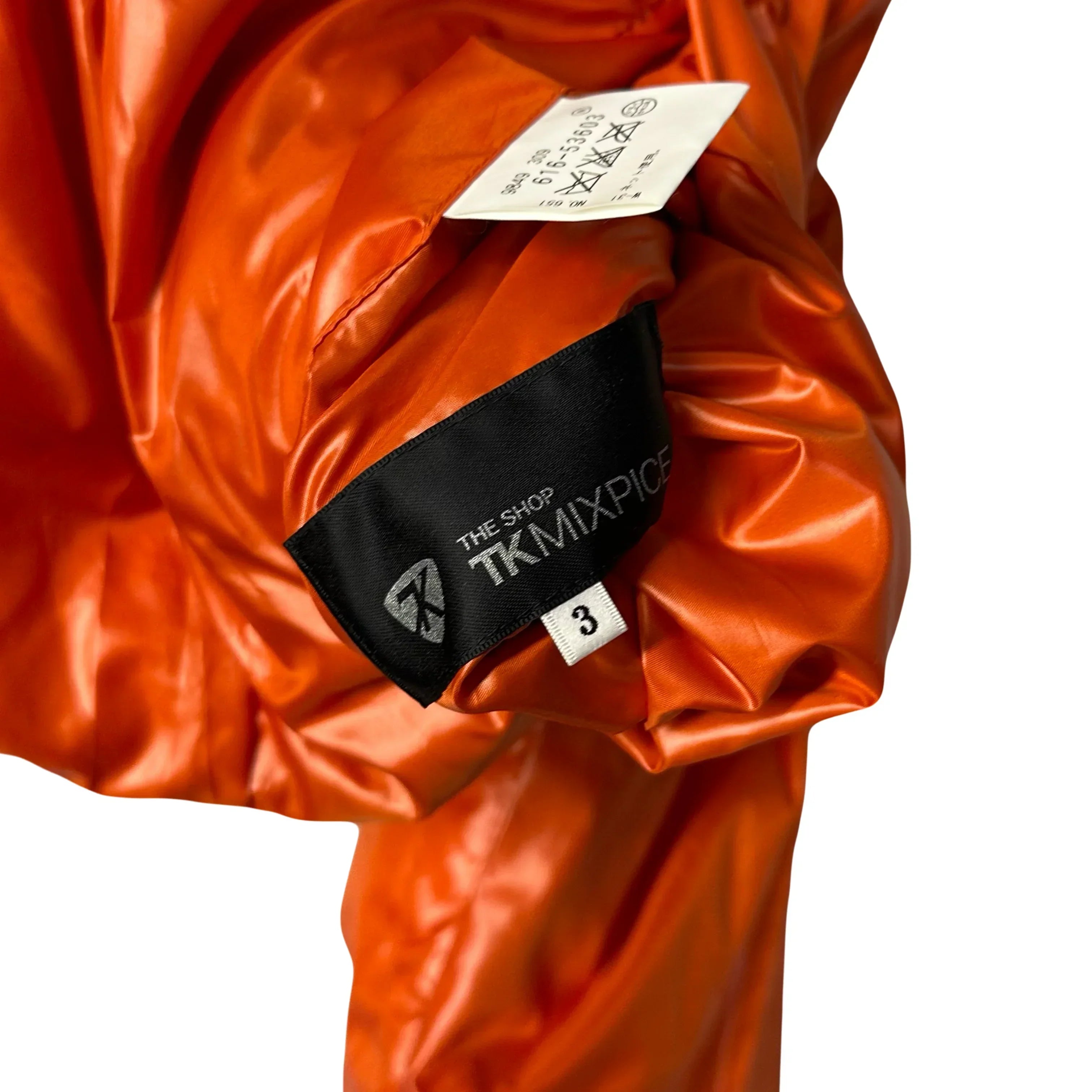 Diamond Stitch Reversible Puffer Jacket In Blue & Orange - product image