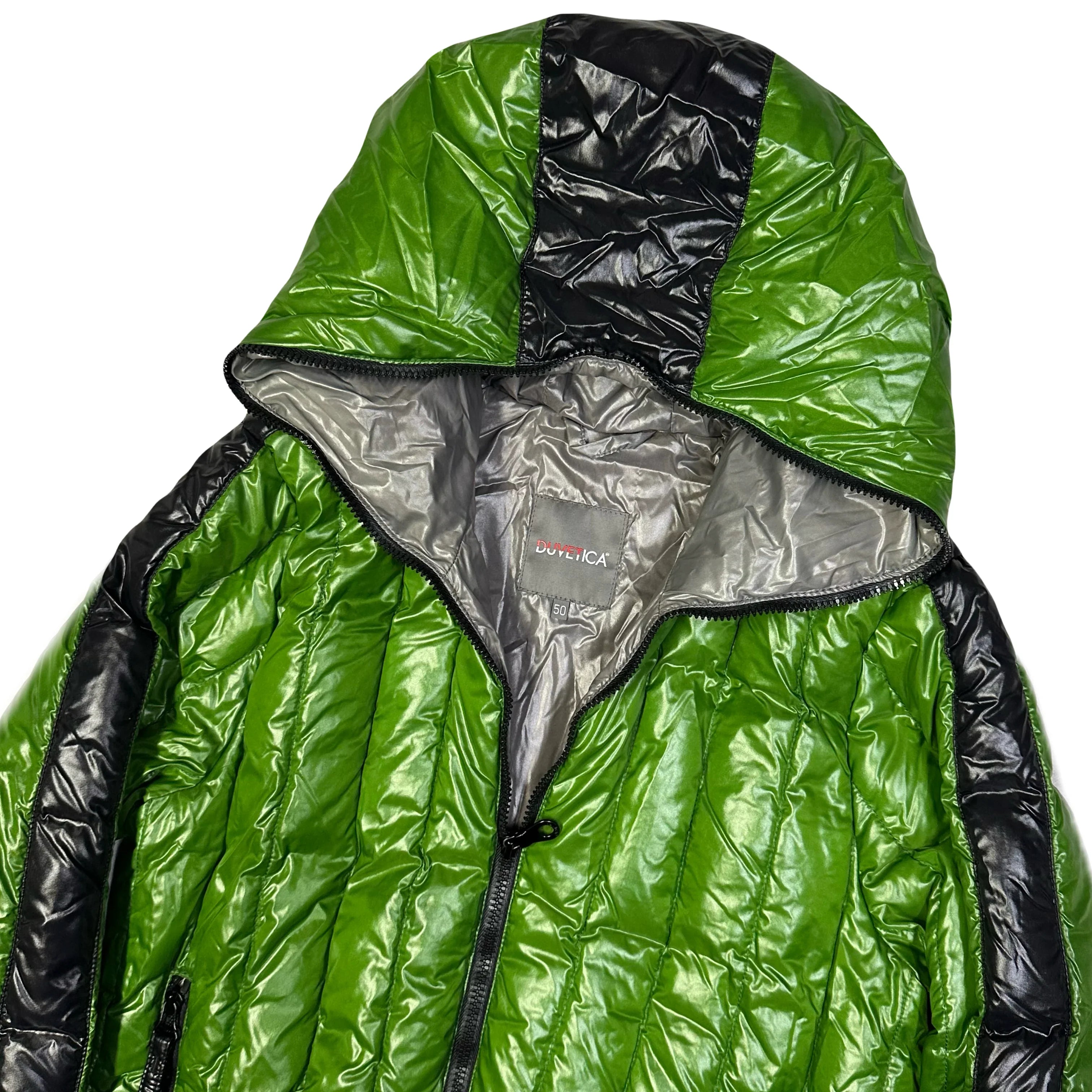 Puffer Jacket In Green & Black - product image
