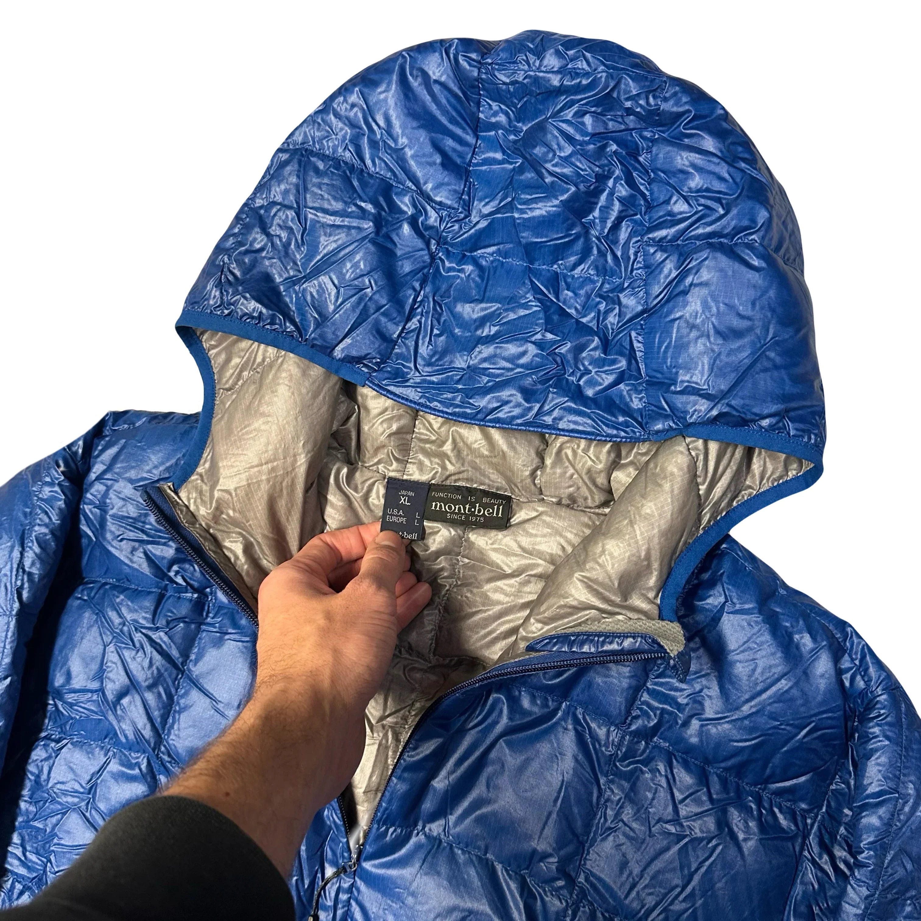 Square Stitch Down Puffer Jacket In Blue - product image