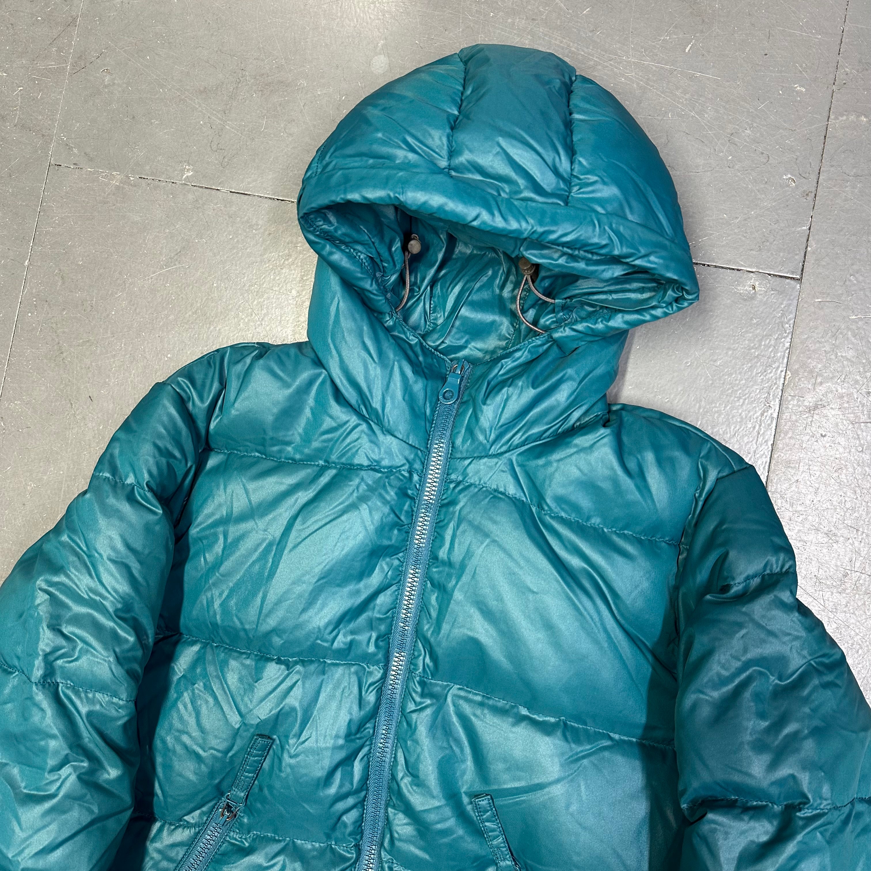 Fur Hood Puffer Jacket In Blue - product image