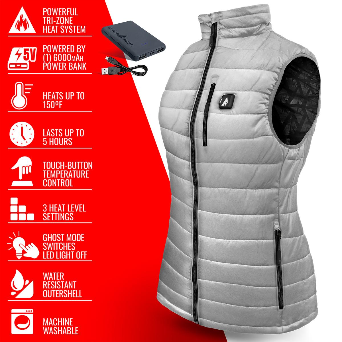 Heatrea 5V Women's Battery Heated Insulated Puffer Vest