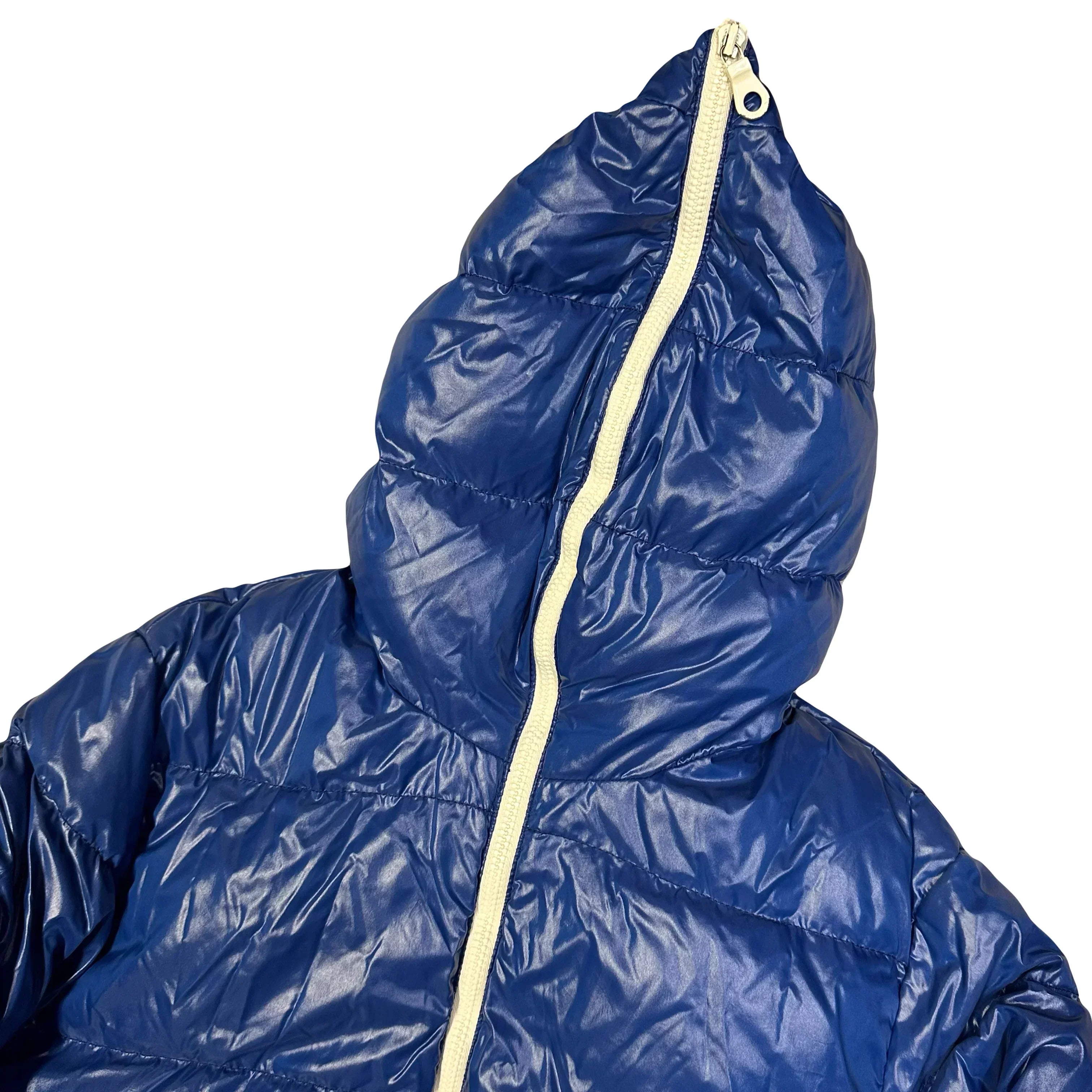 Puffer Jacket In Blue & White - product image
