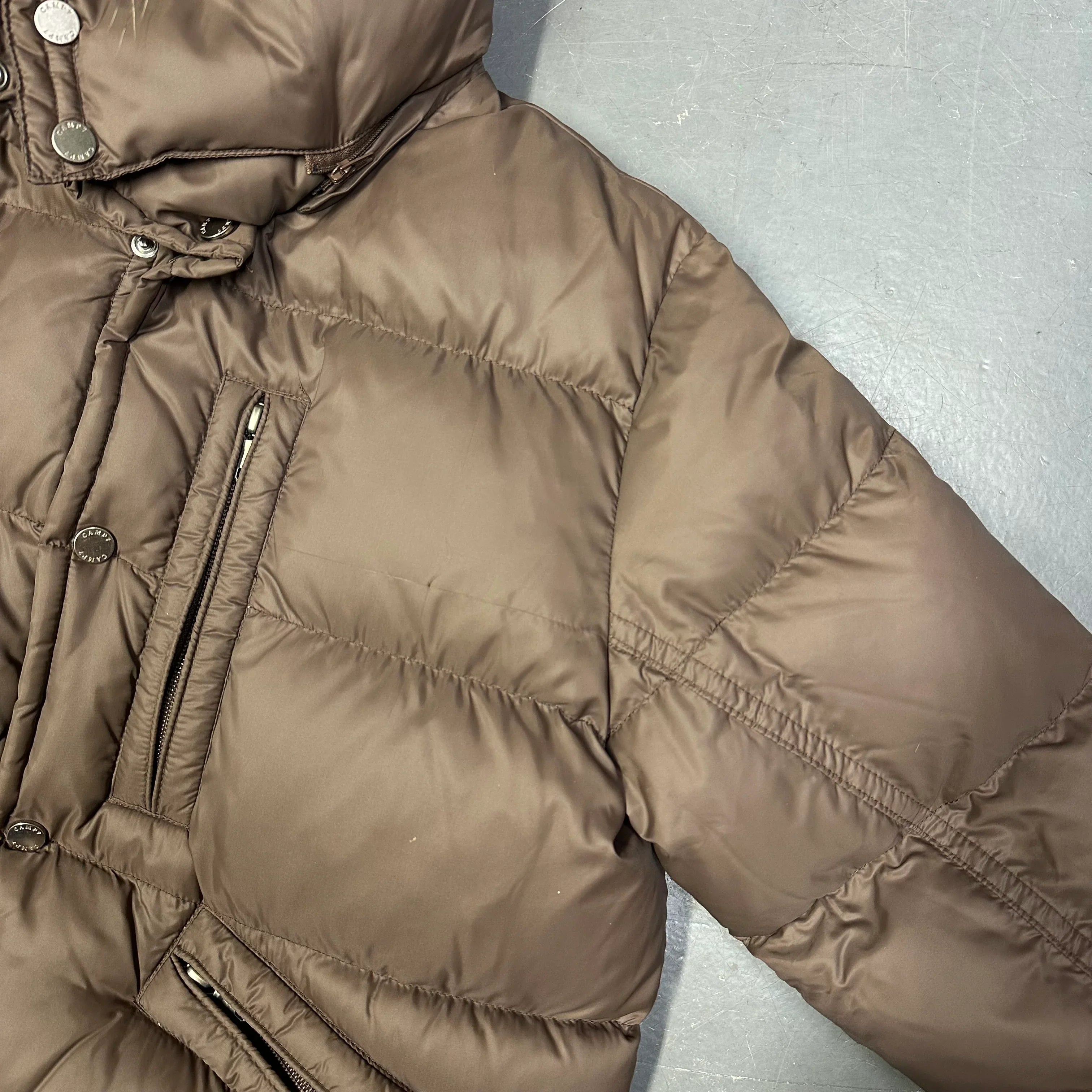 Fur Hood Puffer Jacket In Brown - product image
