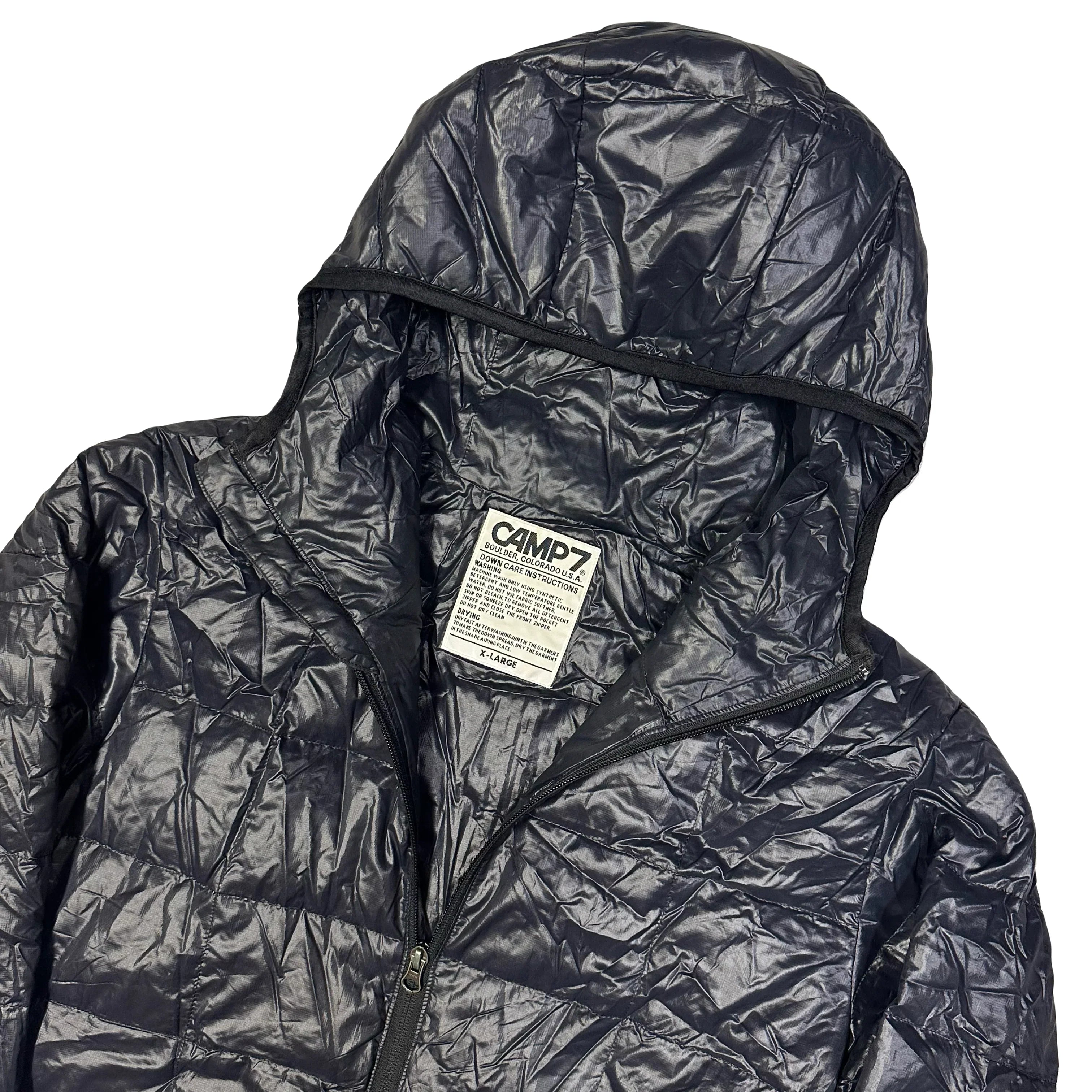 Square Stitch Puffer Jacket In Black - product image