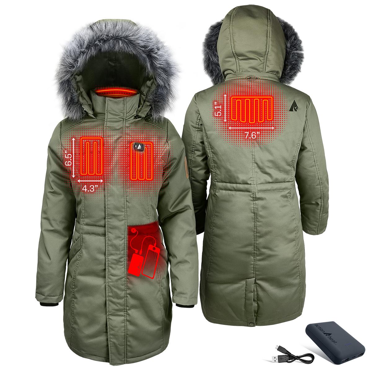 Heatrea 5V Women's Battery Heated Parka Jacket