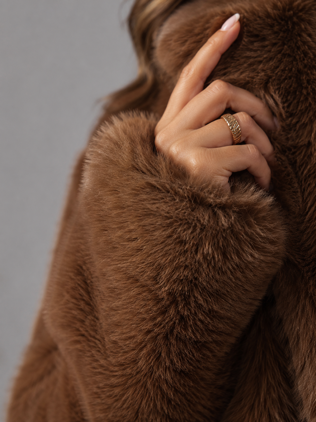 Women's Faux Fox Fur Cropped Jacket - product image 6