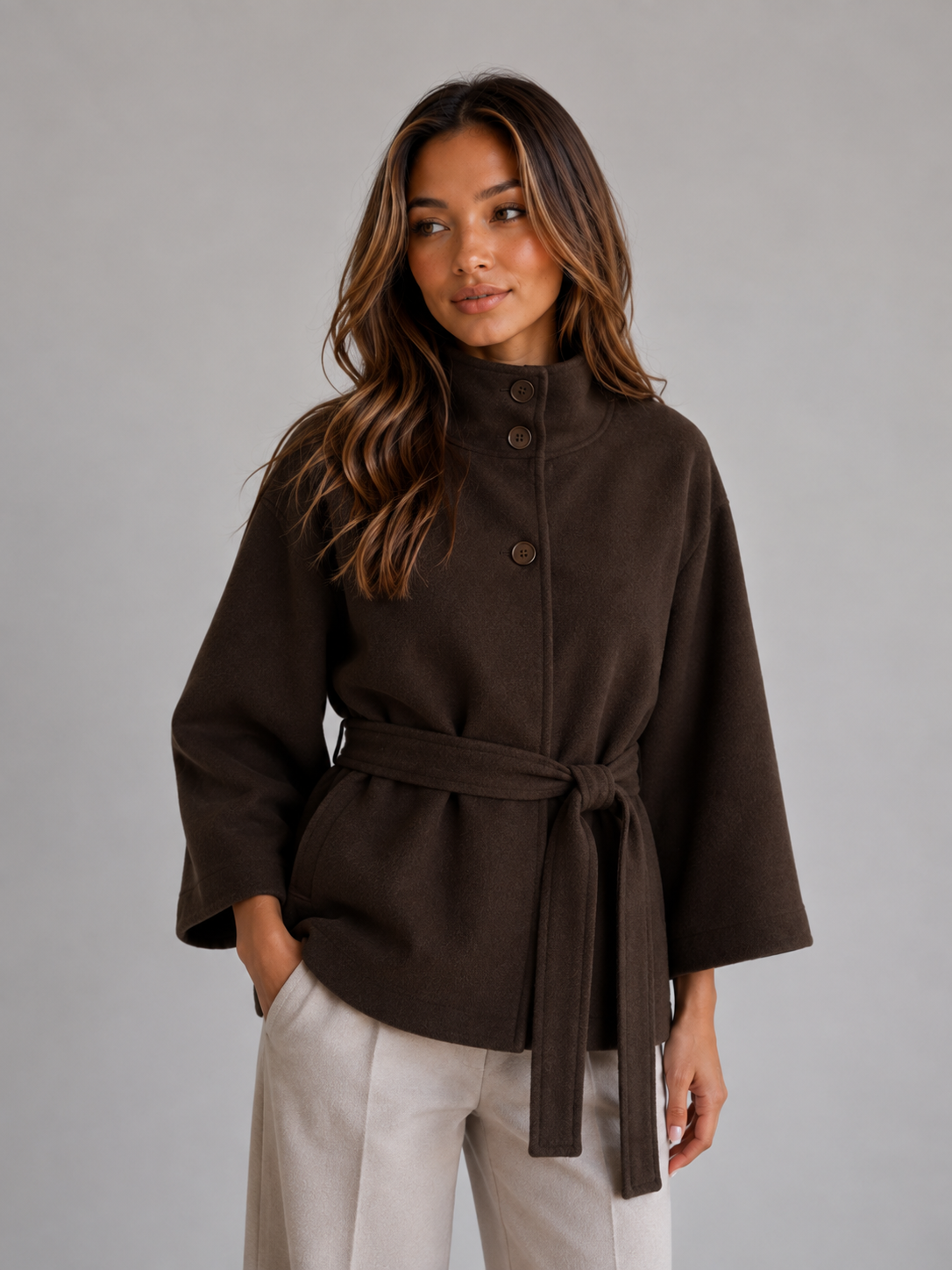 Women's Belted Cape Jacket - product image 6