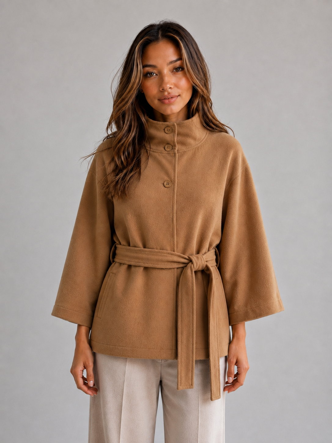 Women's Belted Cape Jacket - product image 1