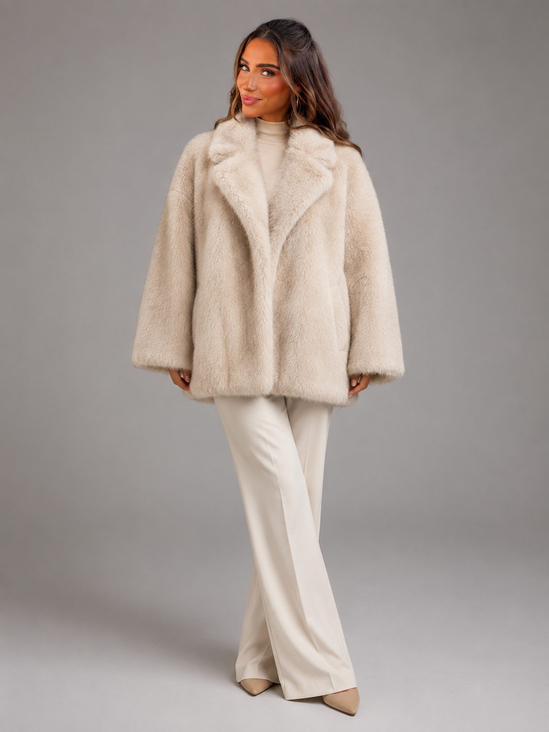 Women's Oversized Faux Fur Coat - product image 1