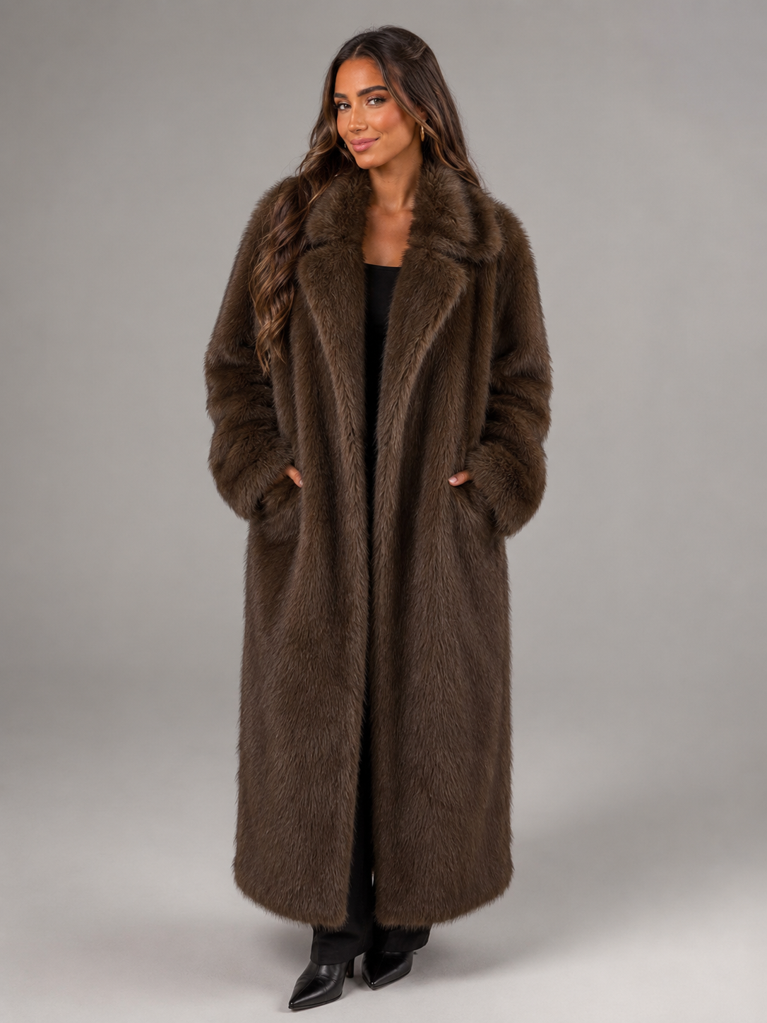 Women's Long Faux Fur Coat - product image 1