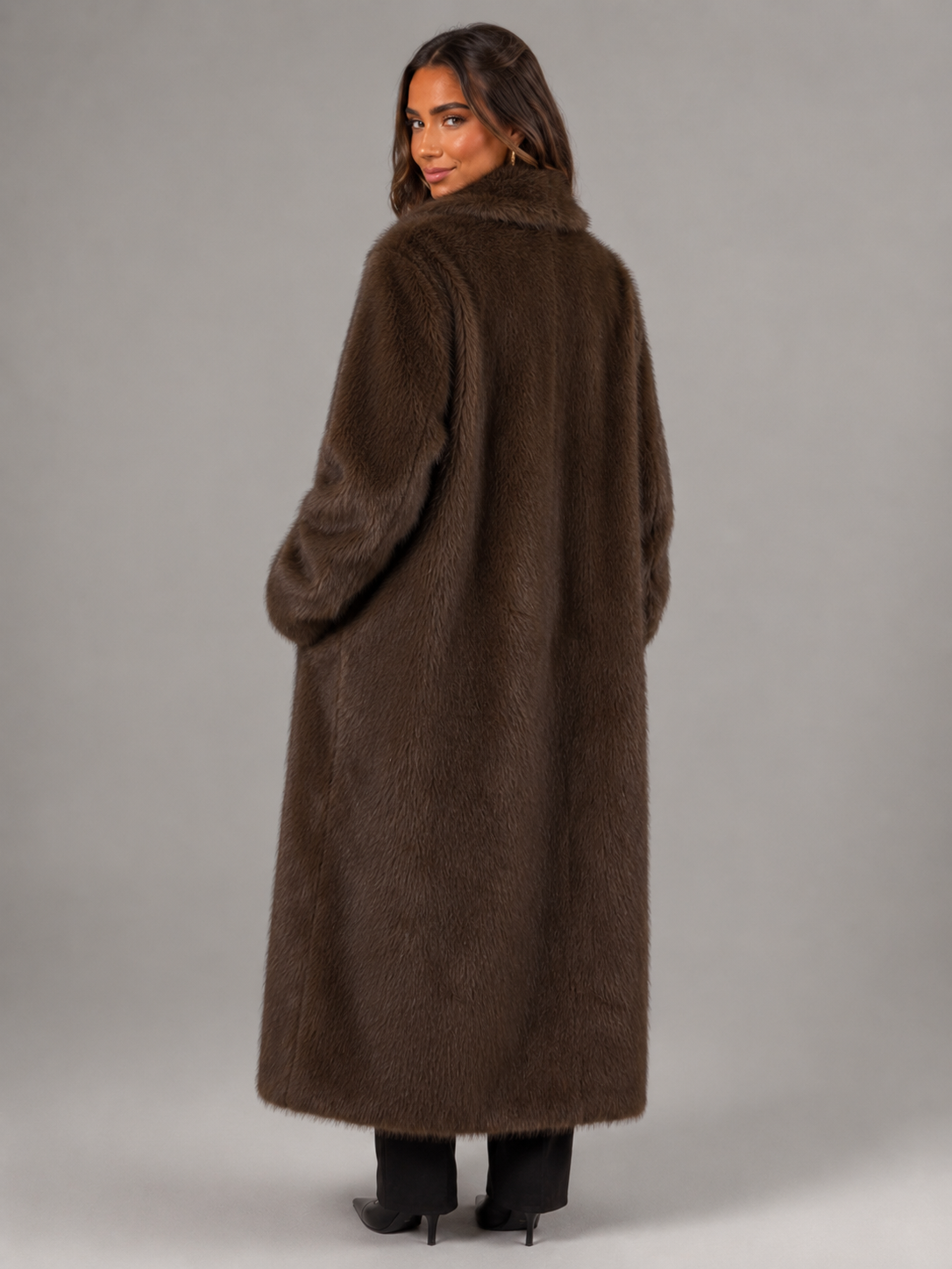 Women's Long Faux Fur Coat - product image 2