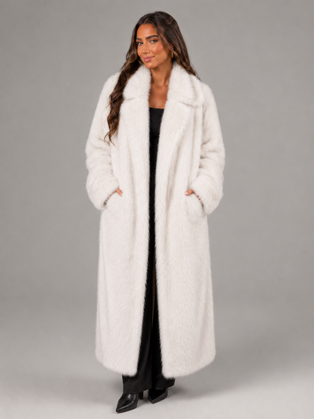 Women's Long Faux Fur Coat - product image 6