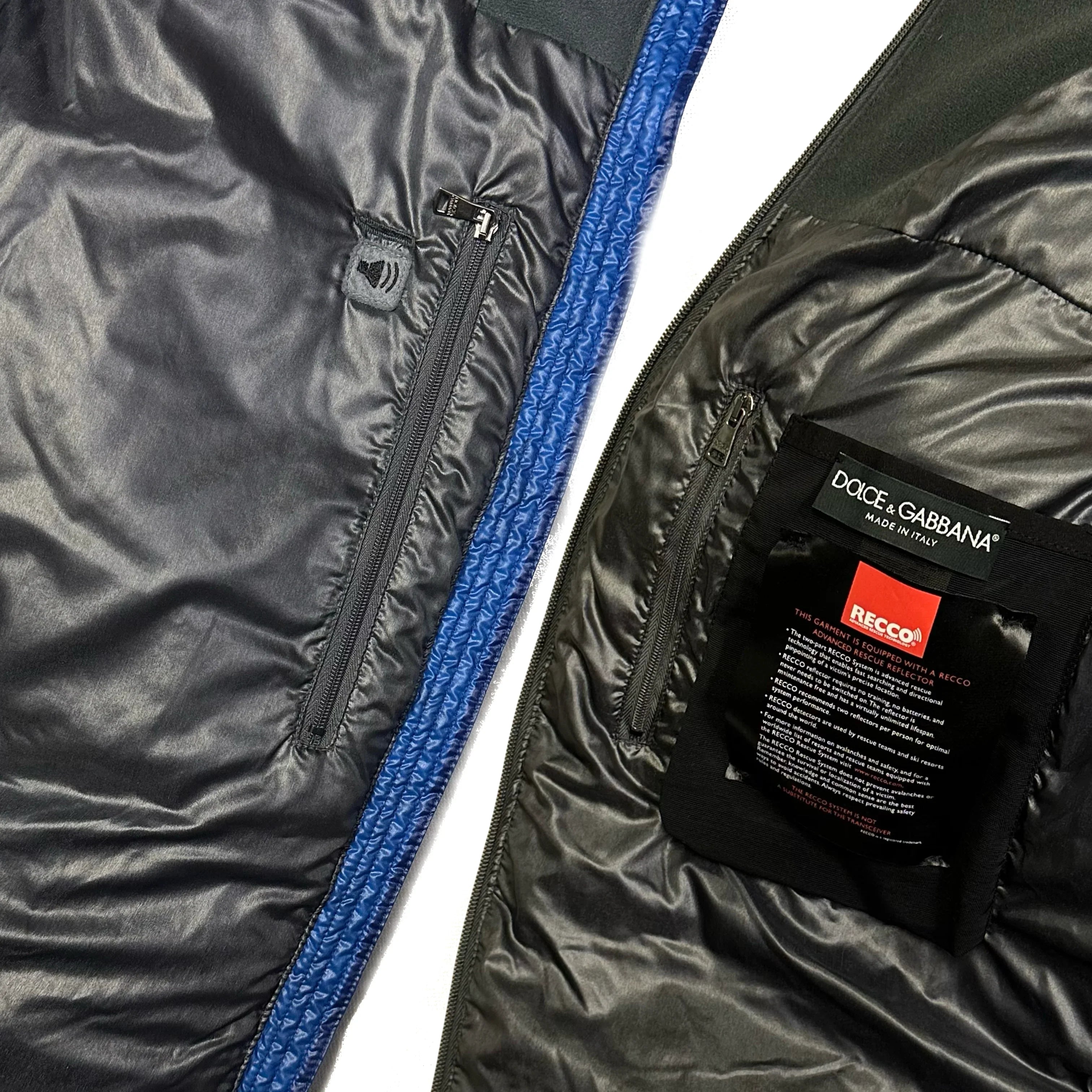 Square Stitch Puffer Jacket In Blue - product image