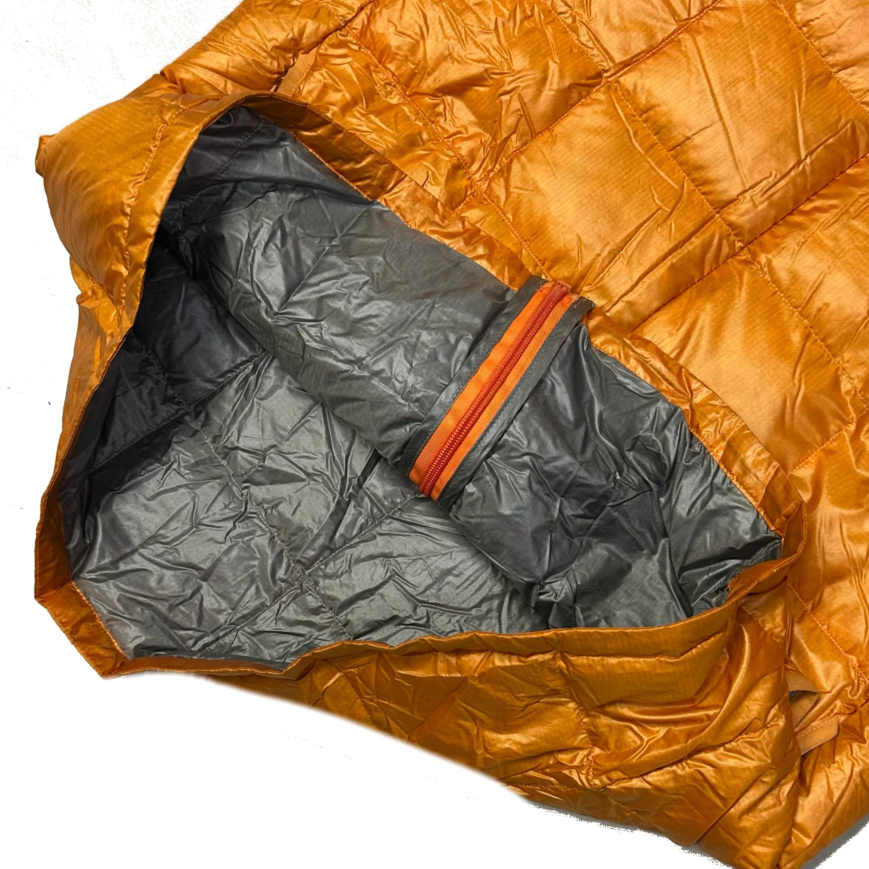 Square Stitch Puffer Jacket In Orange - product image