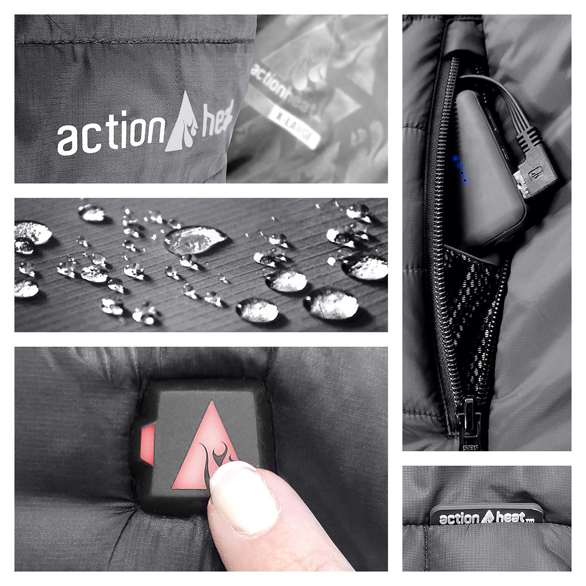 Heatrea 5V Men's Insulated Puffer Battery Heated Vest