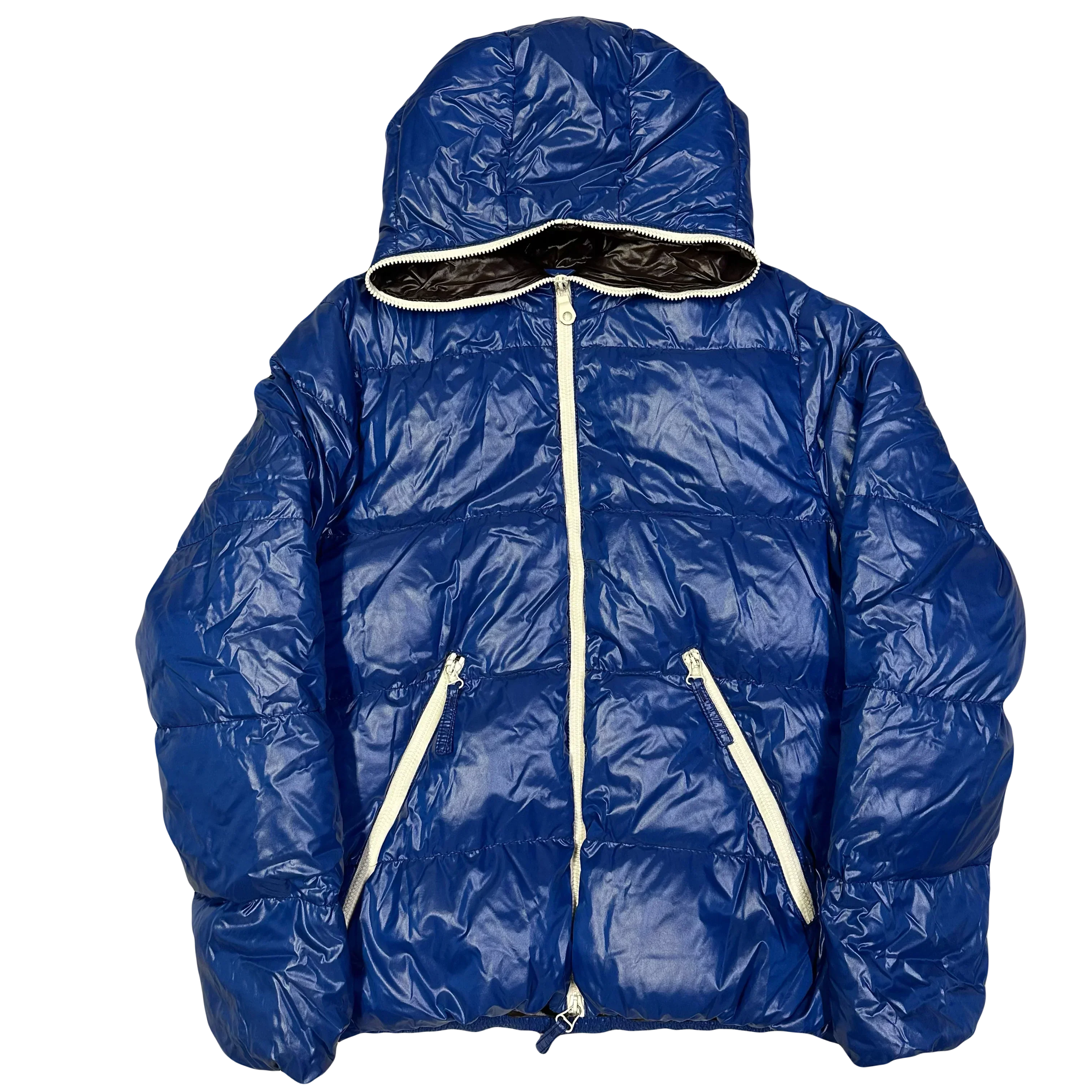 Puffer Jacket In Blue & White - product image