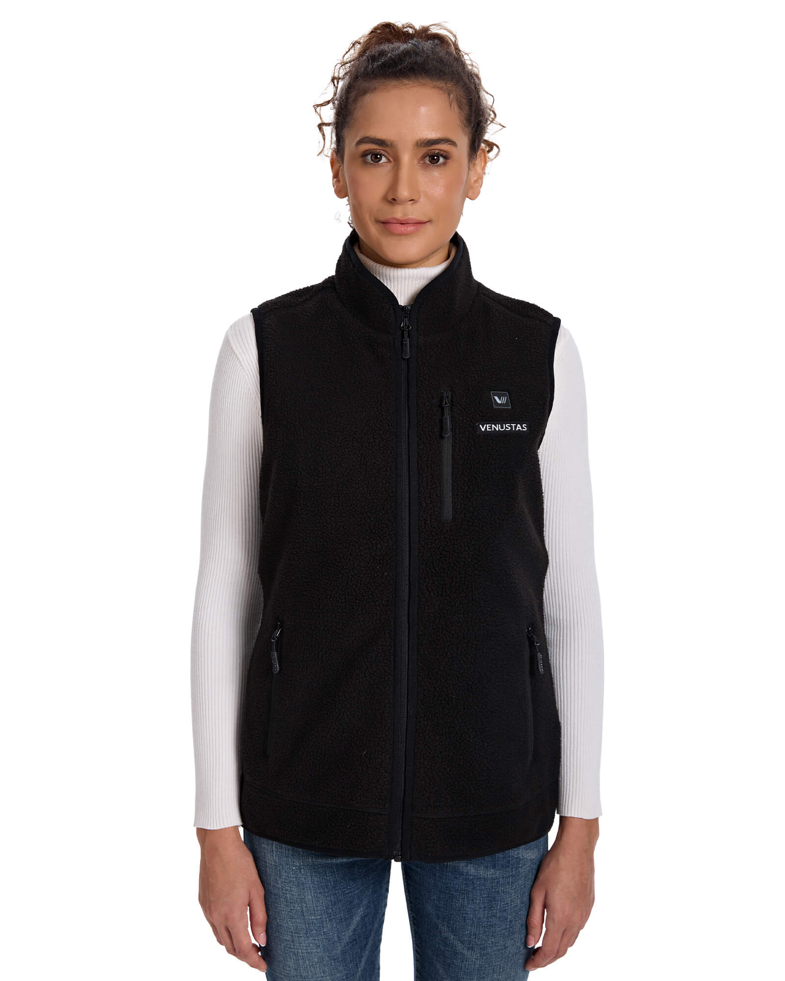 Women's Colorblock Heated Recycled Sherpa Vest 7.4V